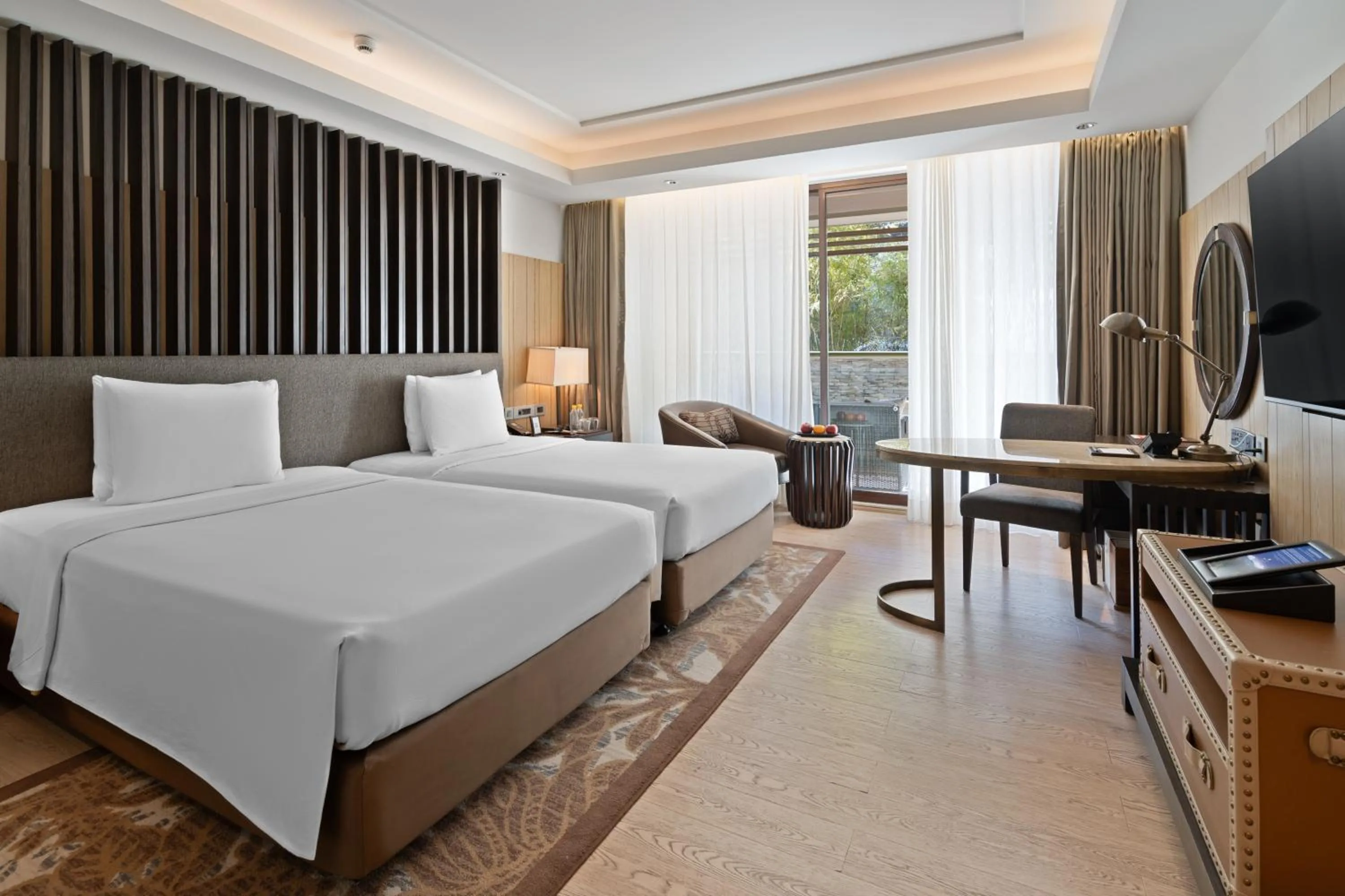 Bed in JW Marriott Mussoorie Walnut Grove Resort & Spa