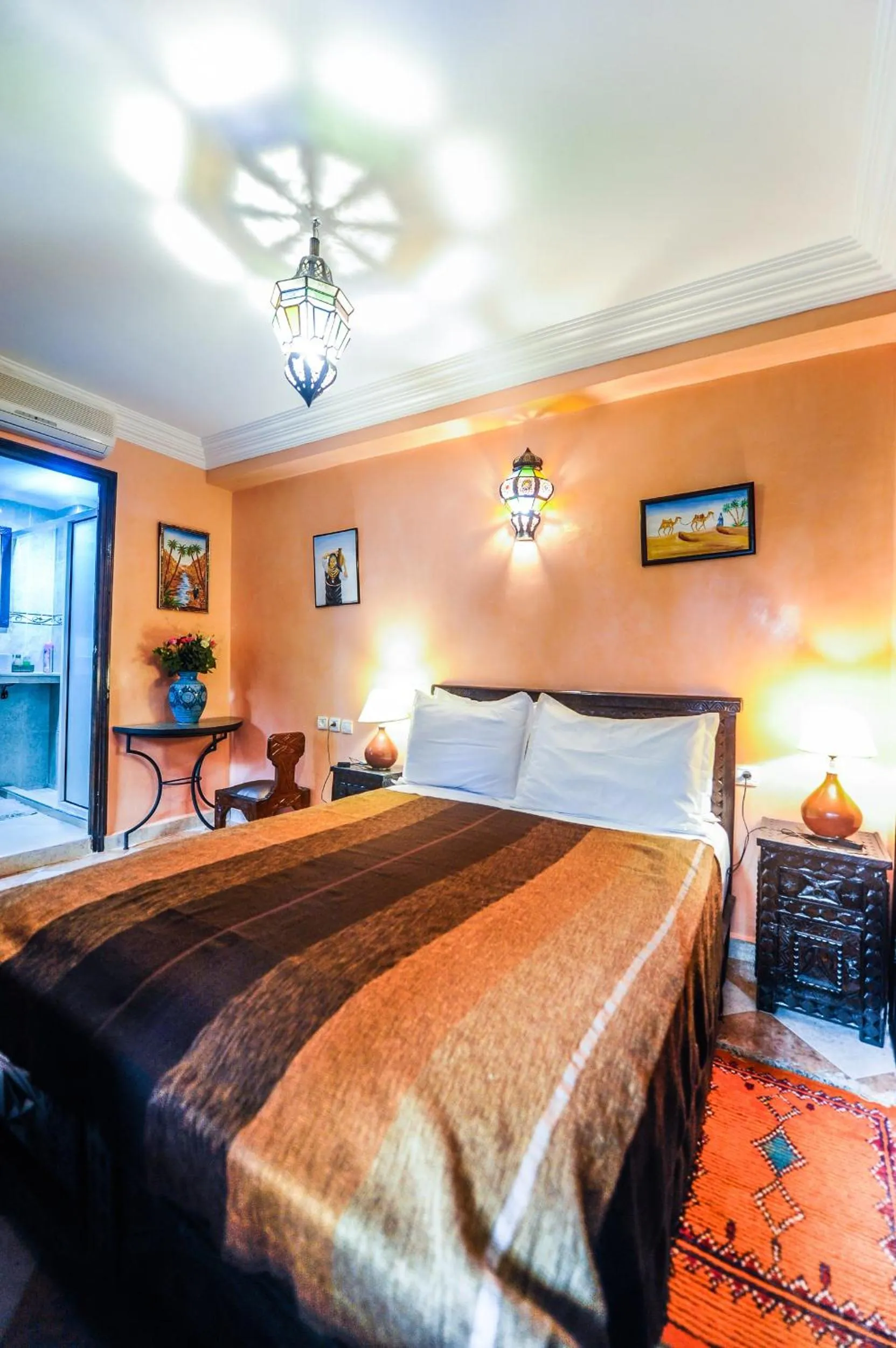 Bed in Riad Errabii & Spa