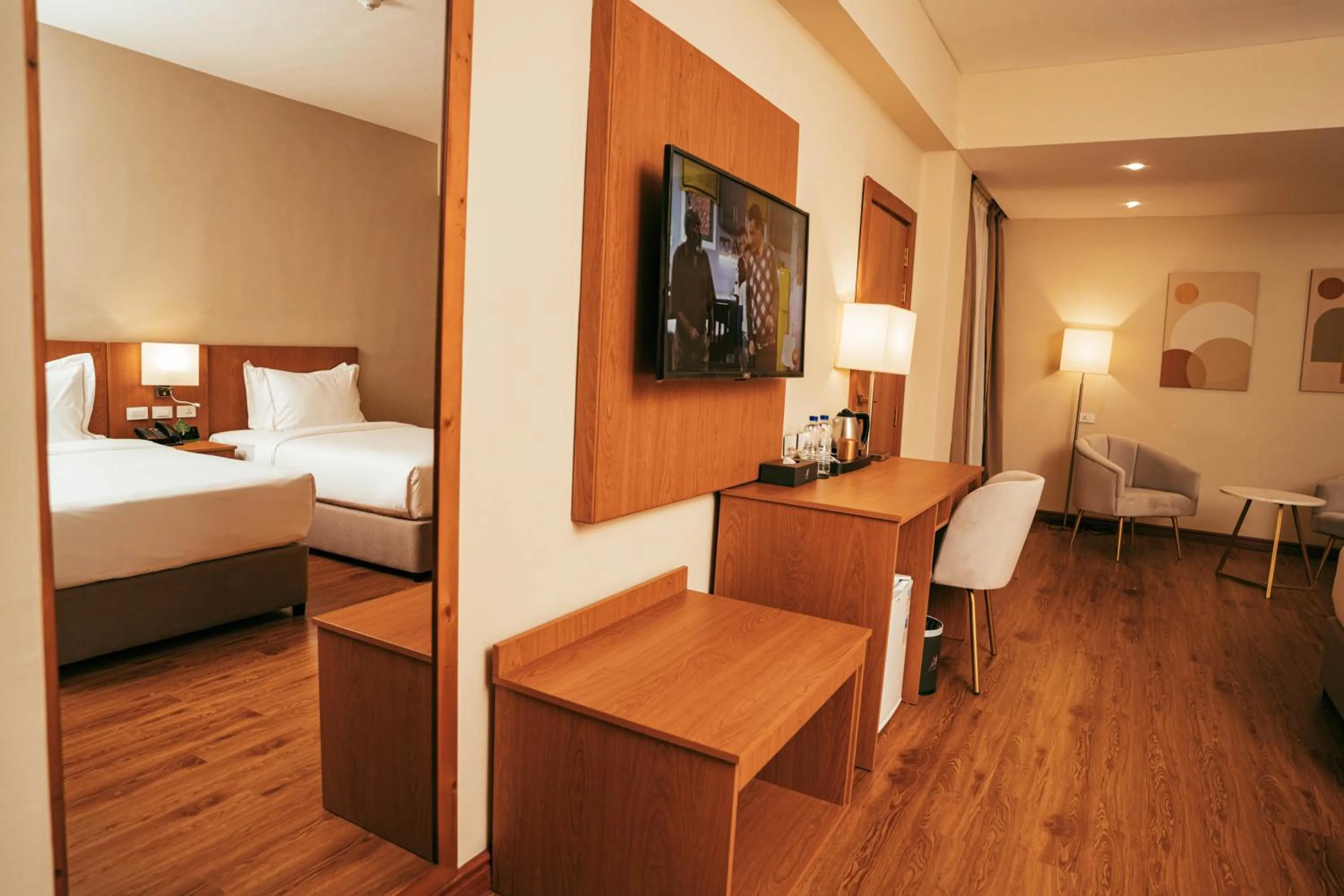 Bed in AYA Addis Hotel