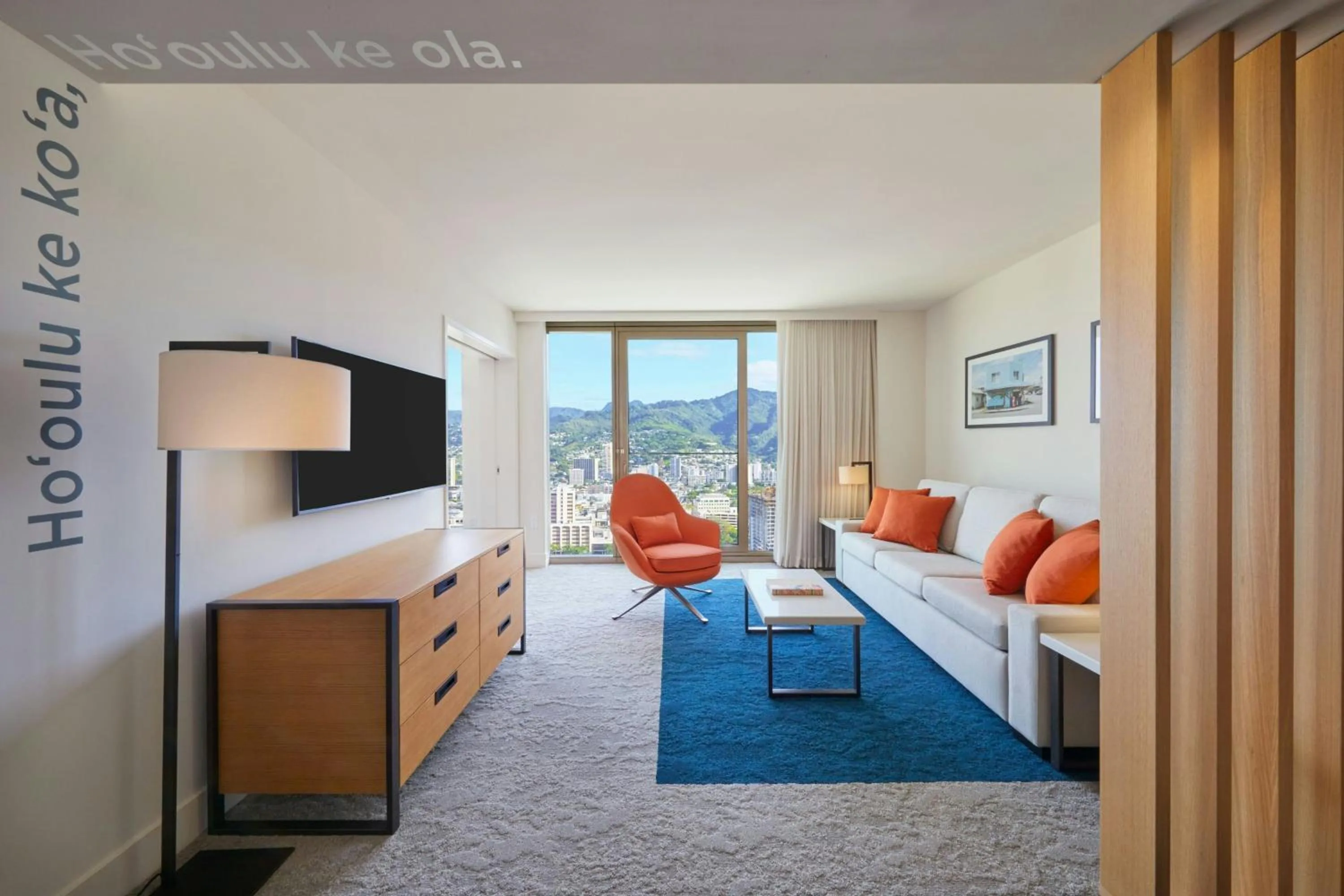 Living room in Renaissance Residences Oahu Honolulu