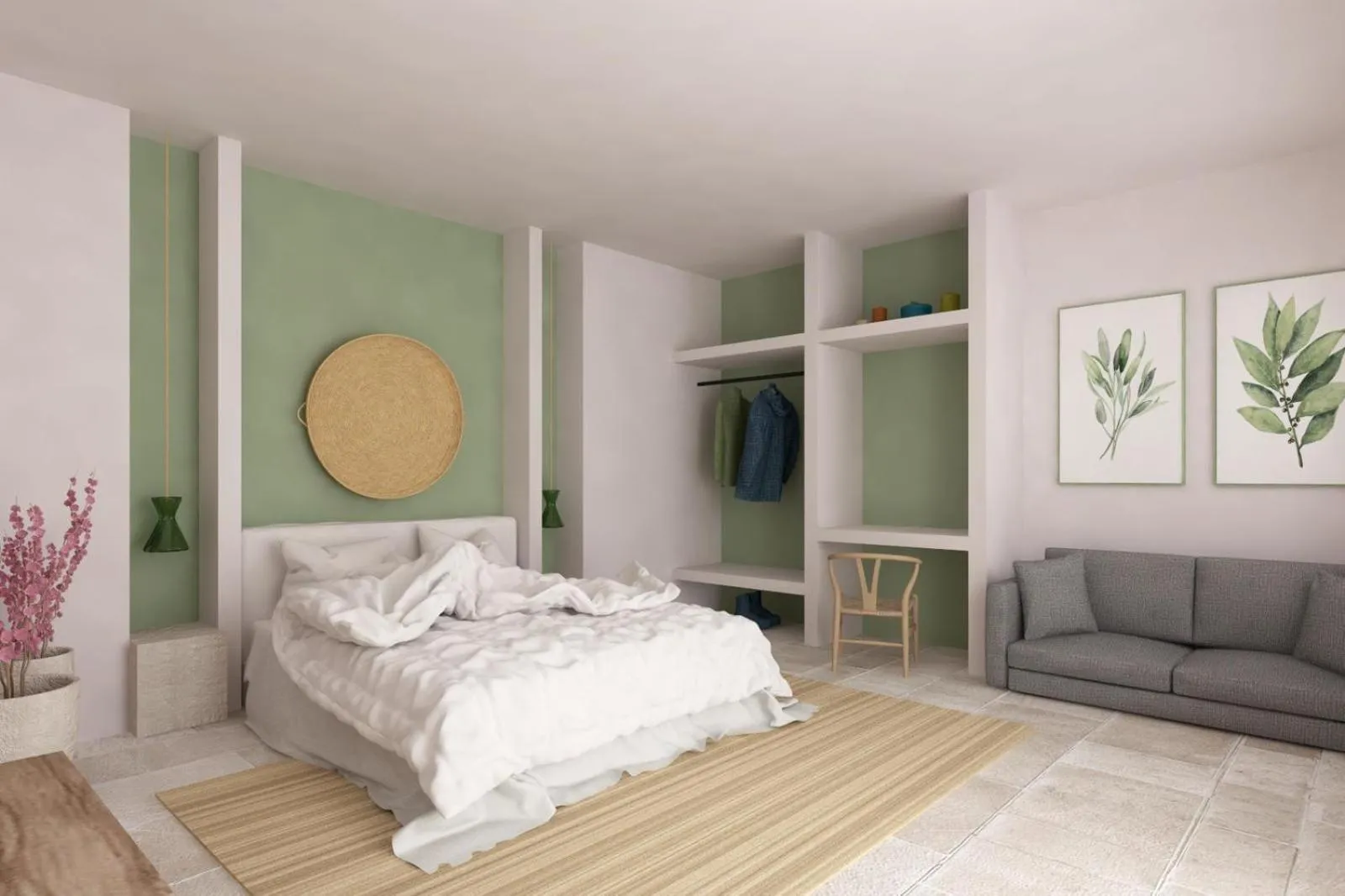 Seating area, Bed in Masseria Celentano Relais & Agriturismo