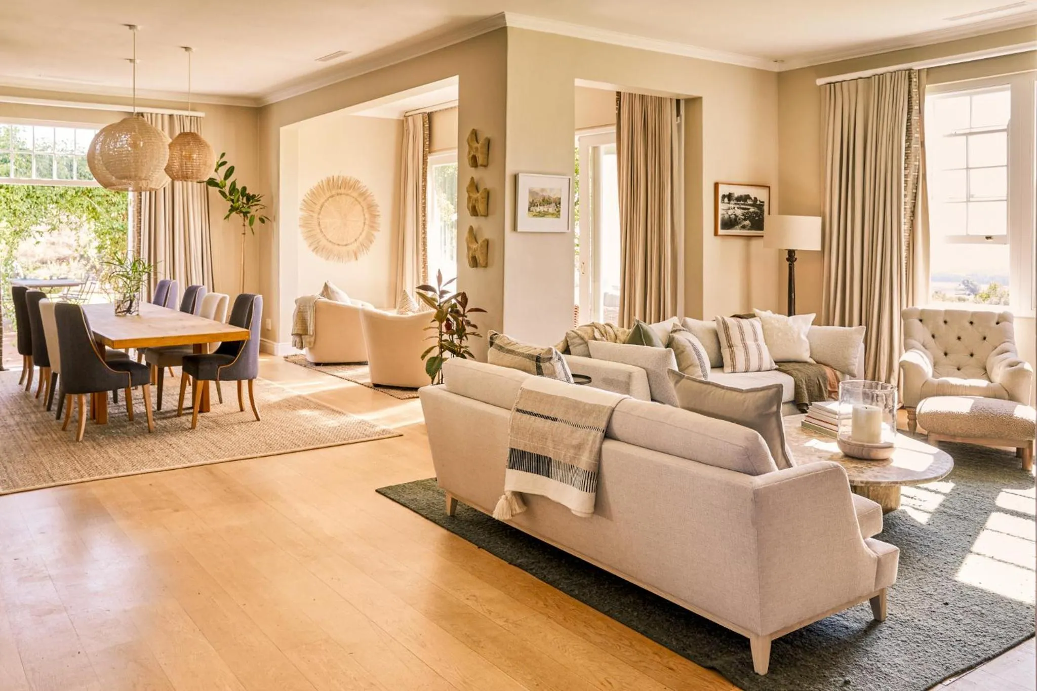 Living room in Boschendal Farm Estate