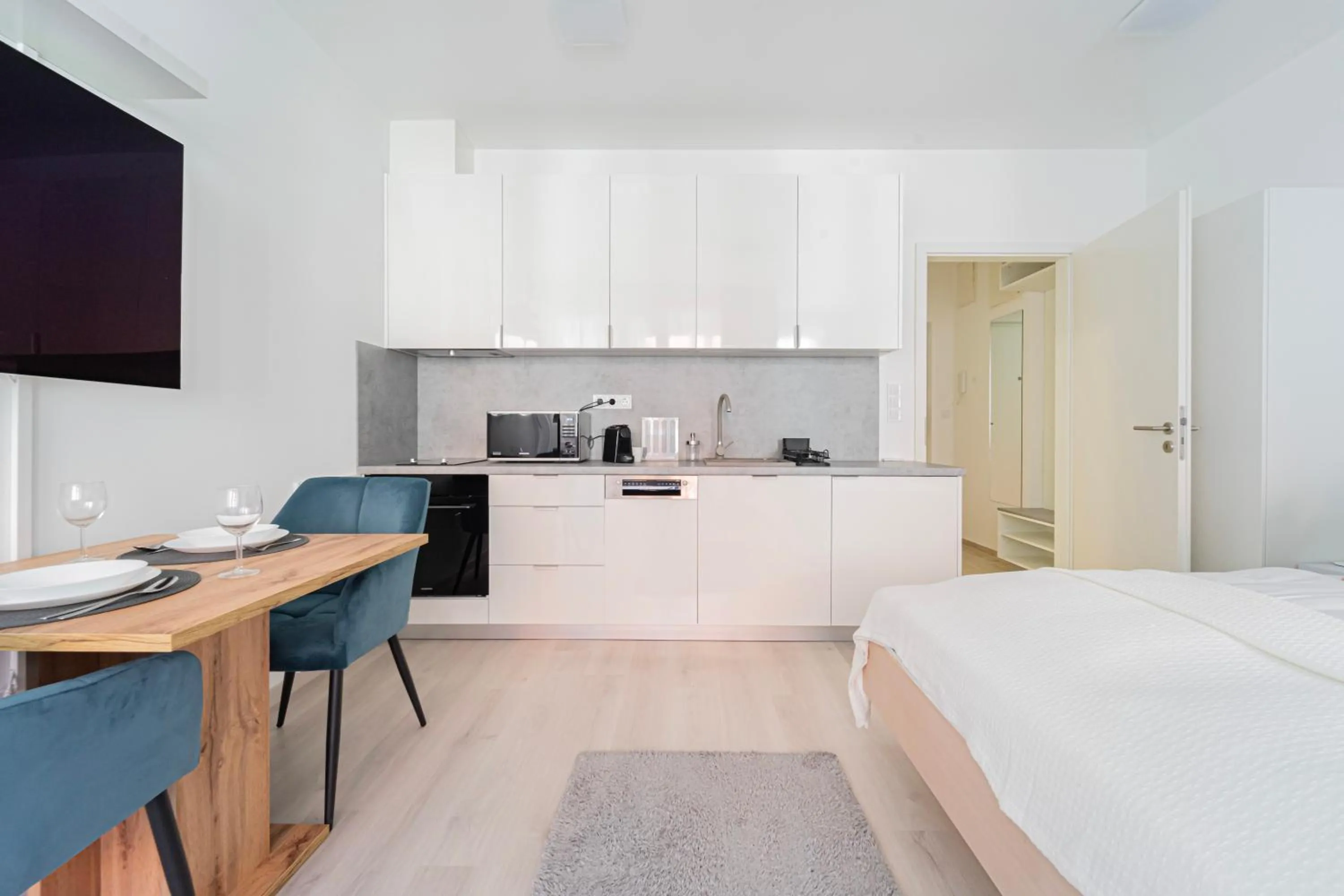 Bed in Spirit Apartments by FirstHost