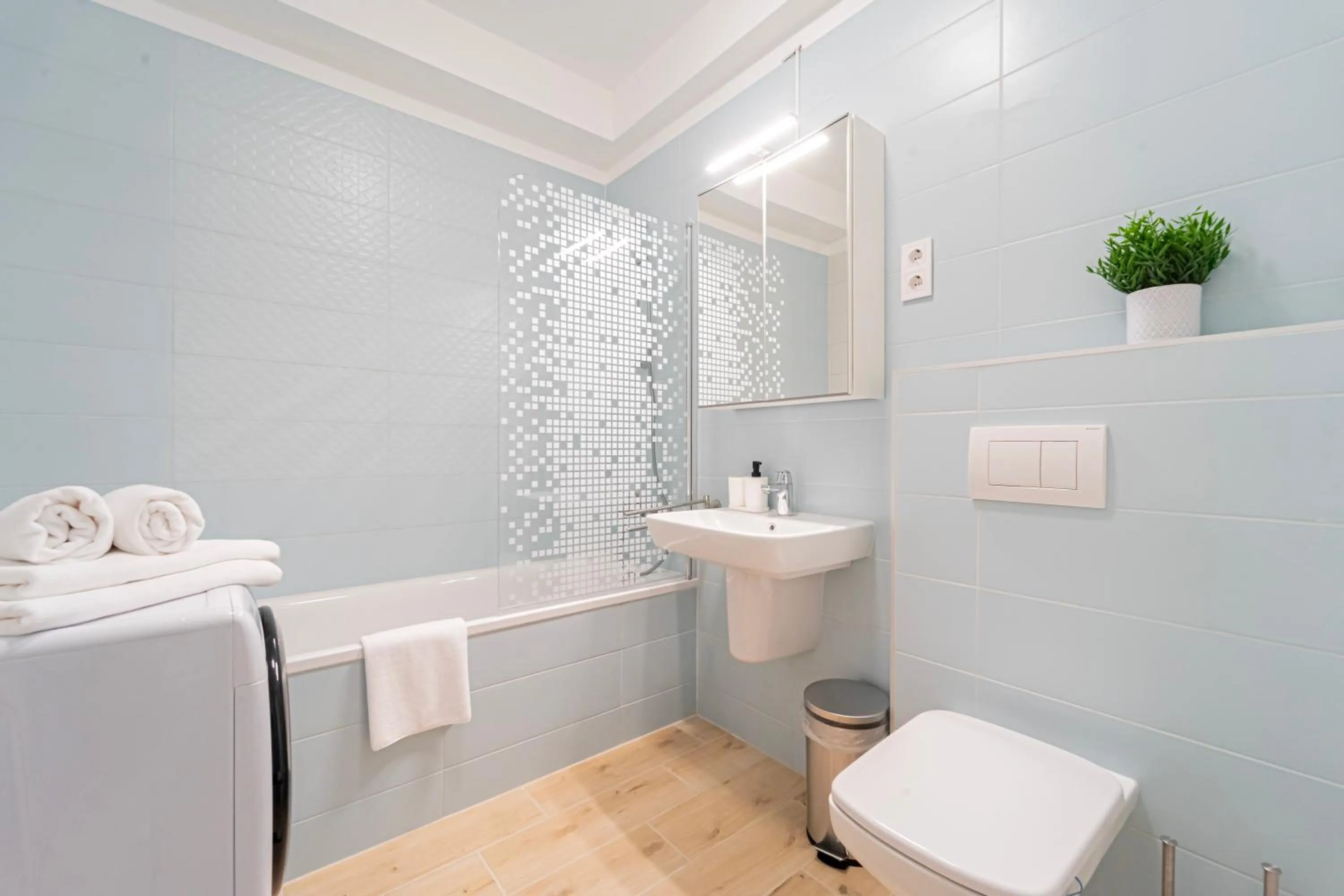 Shower in Spirit Apartments by FirstHost