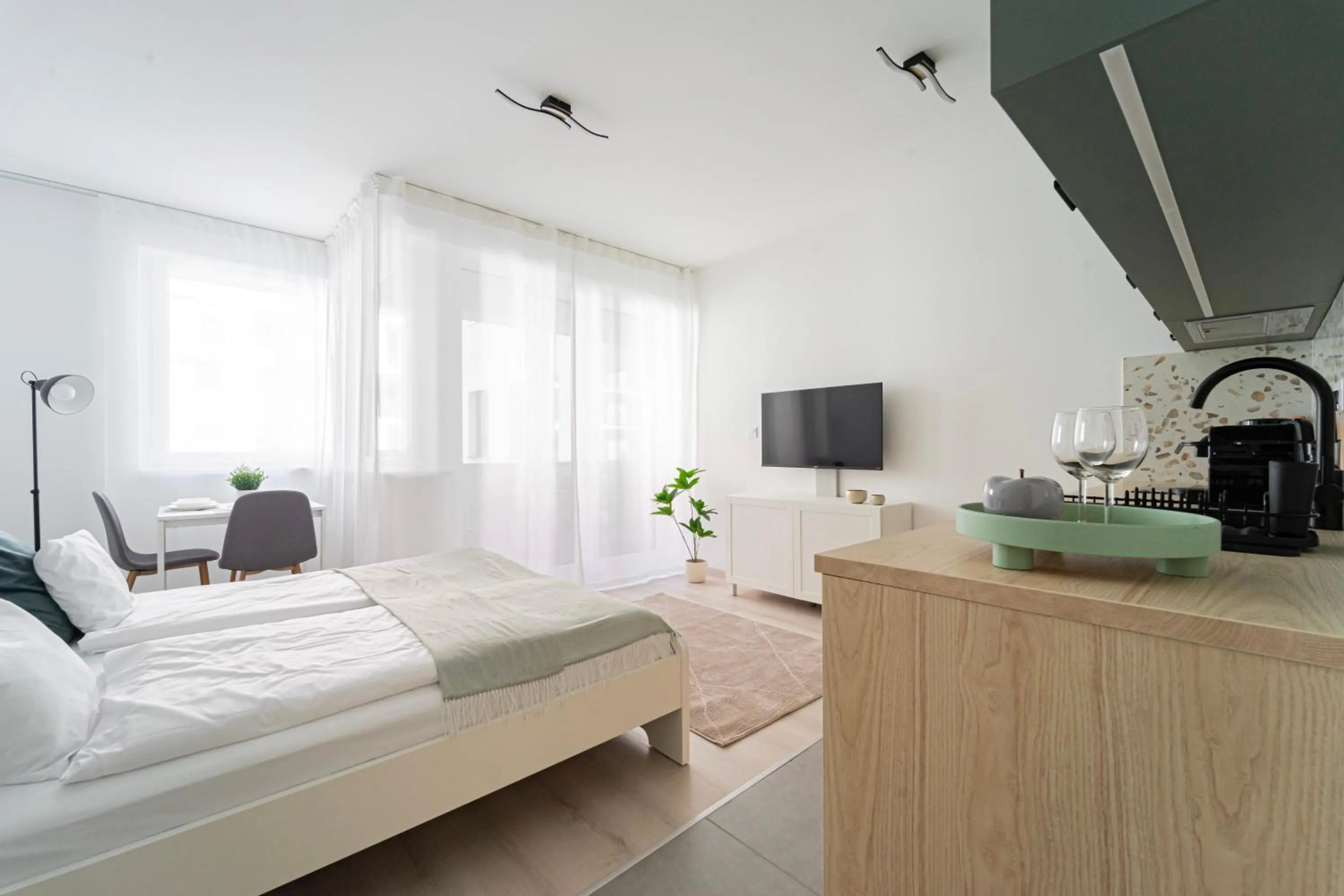 Bed in Spirit Apartments by FirstHost