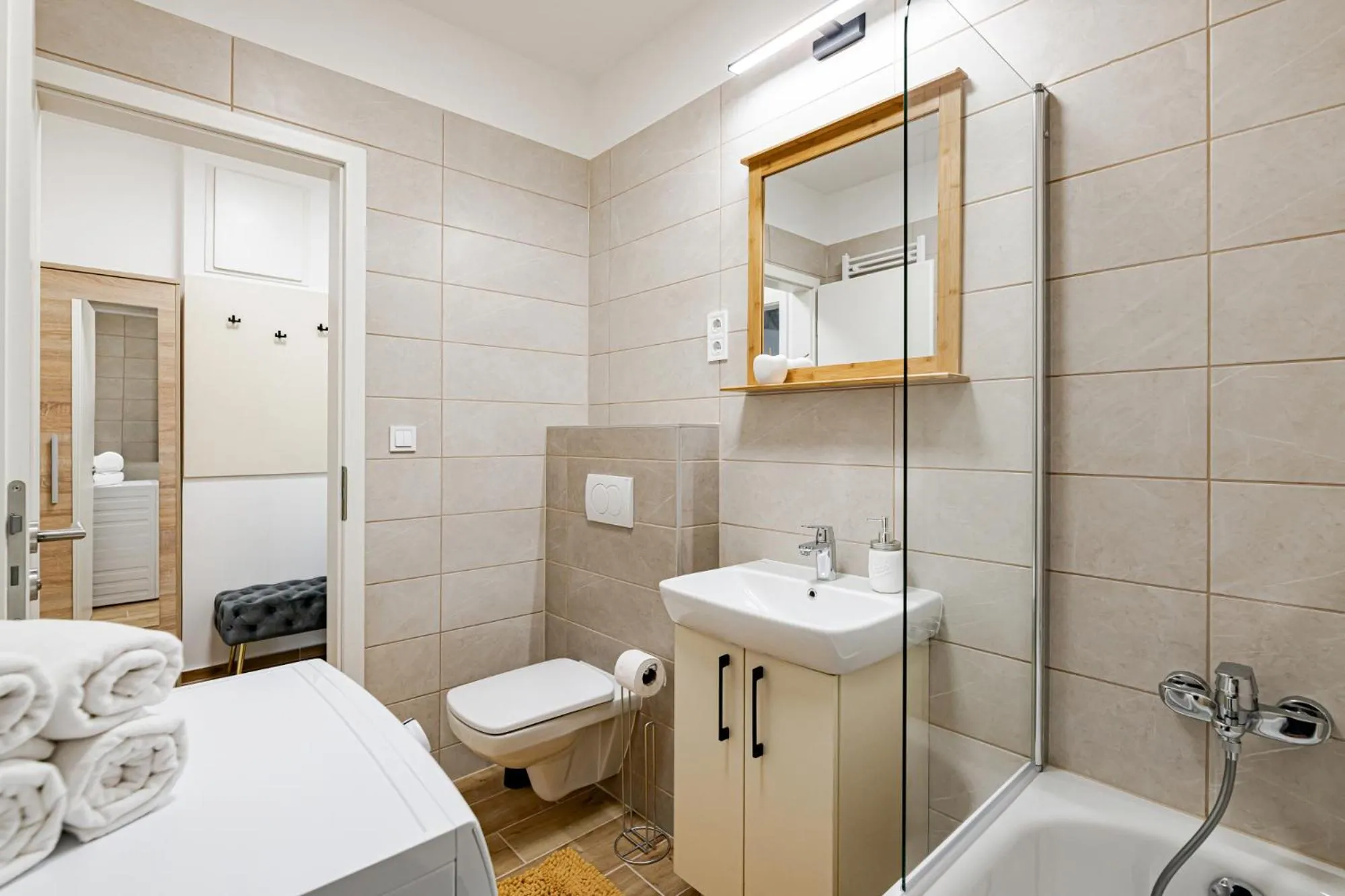 Shower in Spirit Apartments by FirstHost