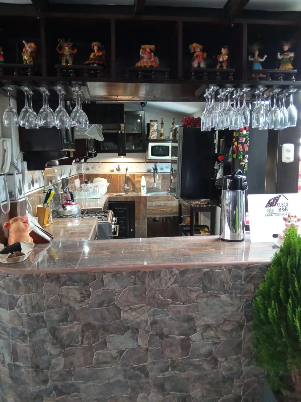 Kitchen or kitchenette in Cusco Bed and Breakfast