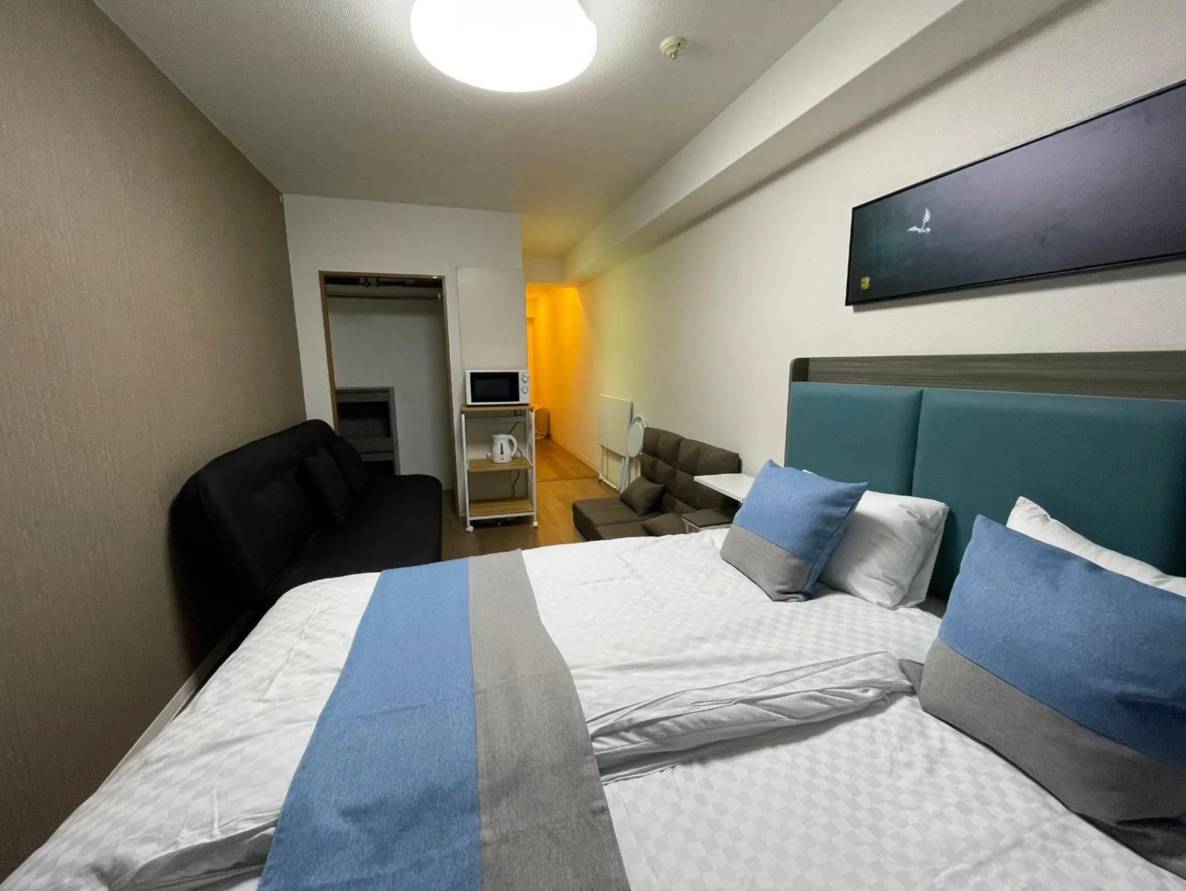 Bed in Sakura Sands Hotel Shinsaibashi