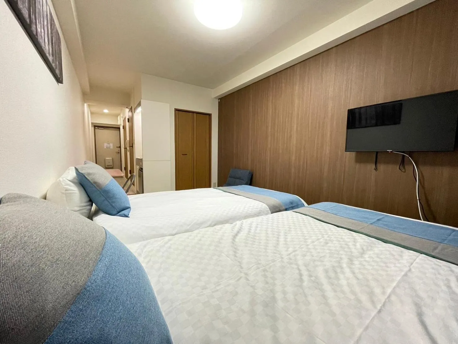 Bed in Sakura Sands Hotel Shinsaibashi