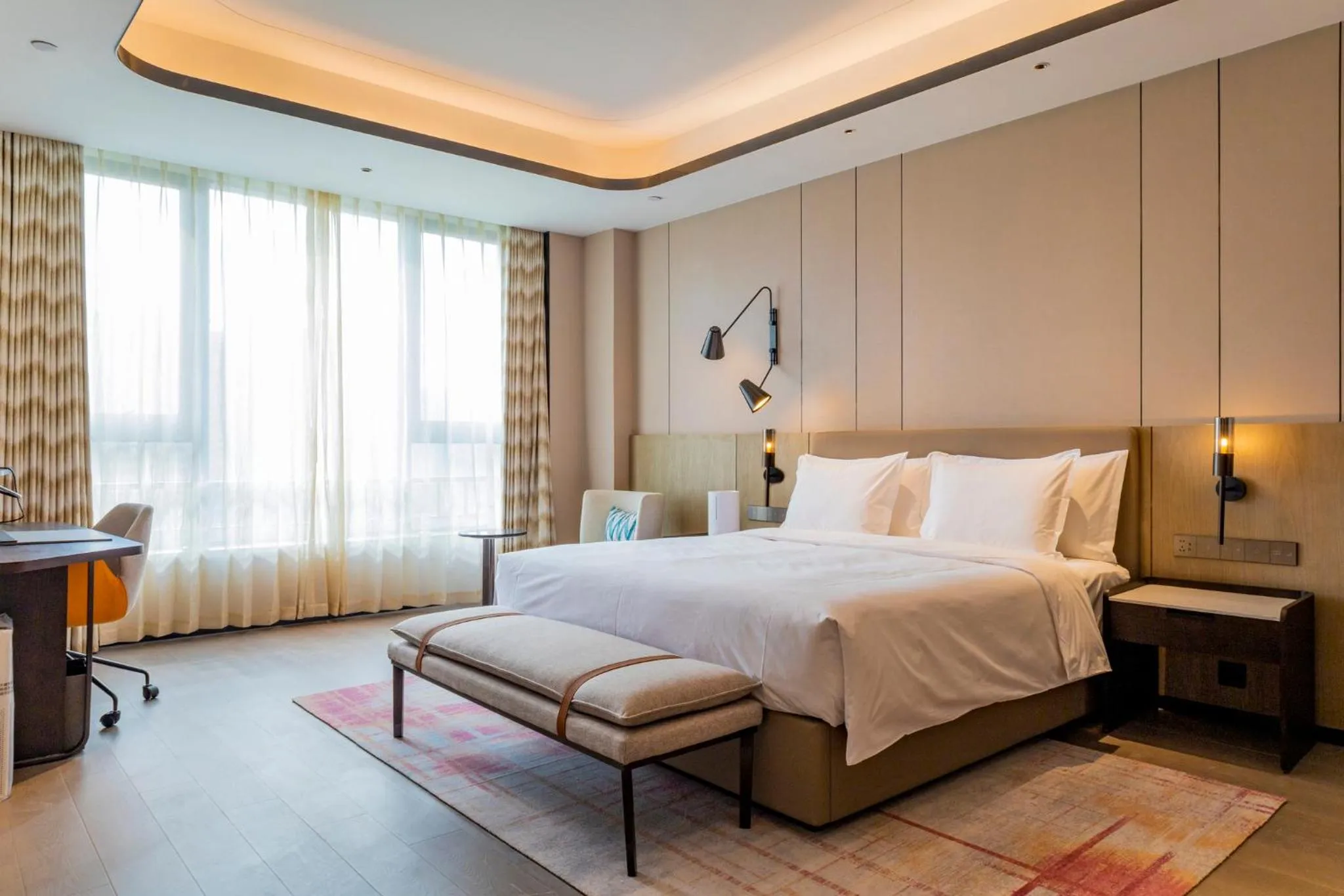 Photo of the whole room, Bed in Crowne Plaza Lanzhou New Area by IHG