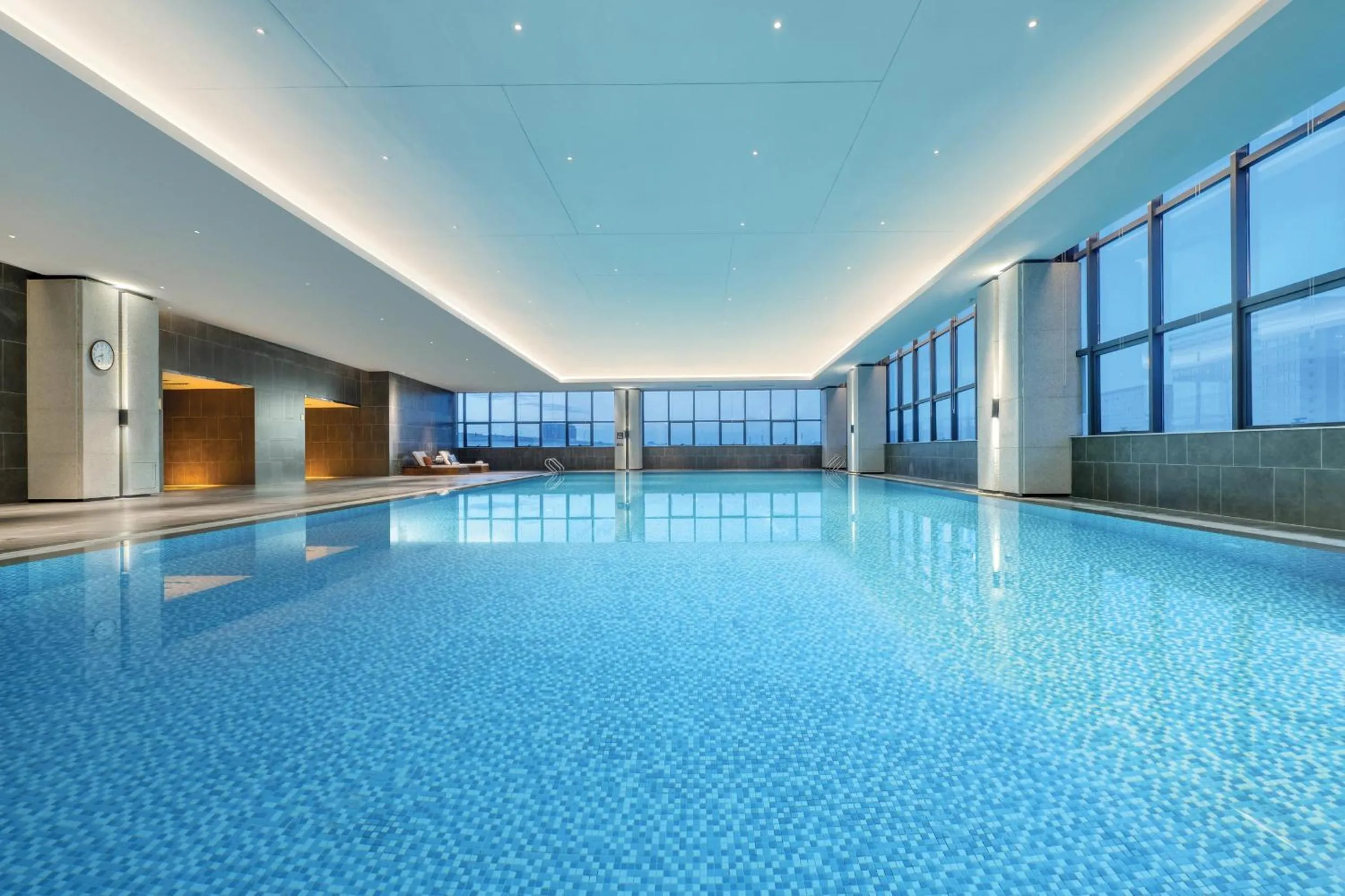 Swimming pool in Crowne Plaza Lanzhou New Area by IHG