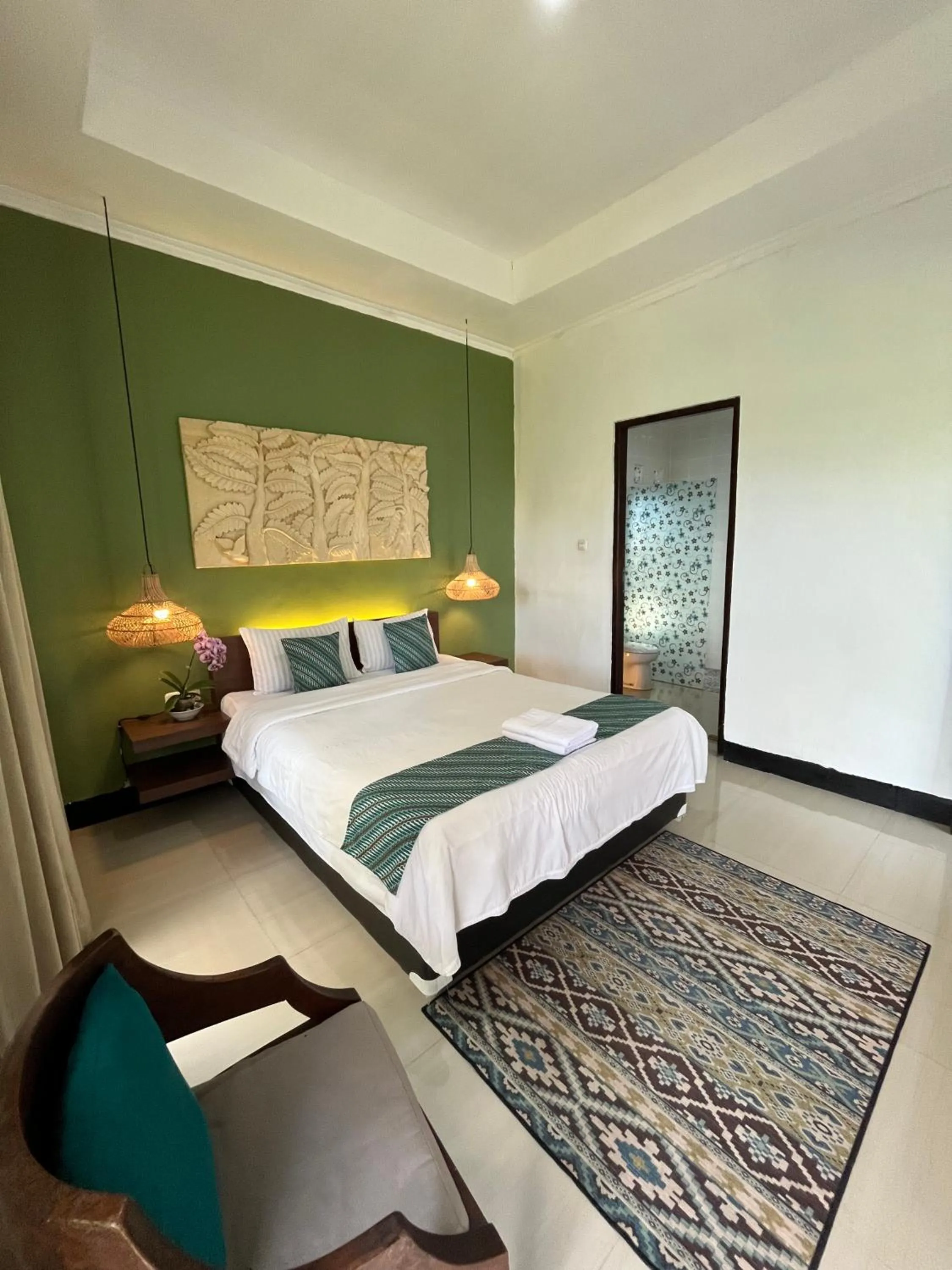 Bed in Villa Padi Cangkringan