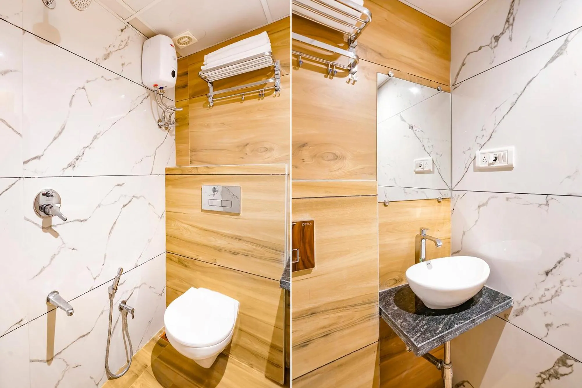 Bathroom in FabHotel Shubham Inn - Nr Jain Mandir, Bhandup West