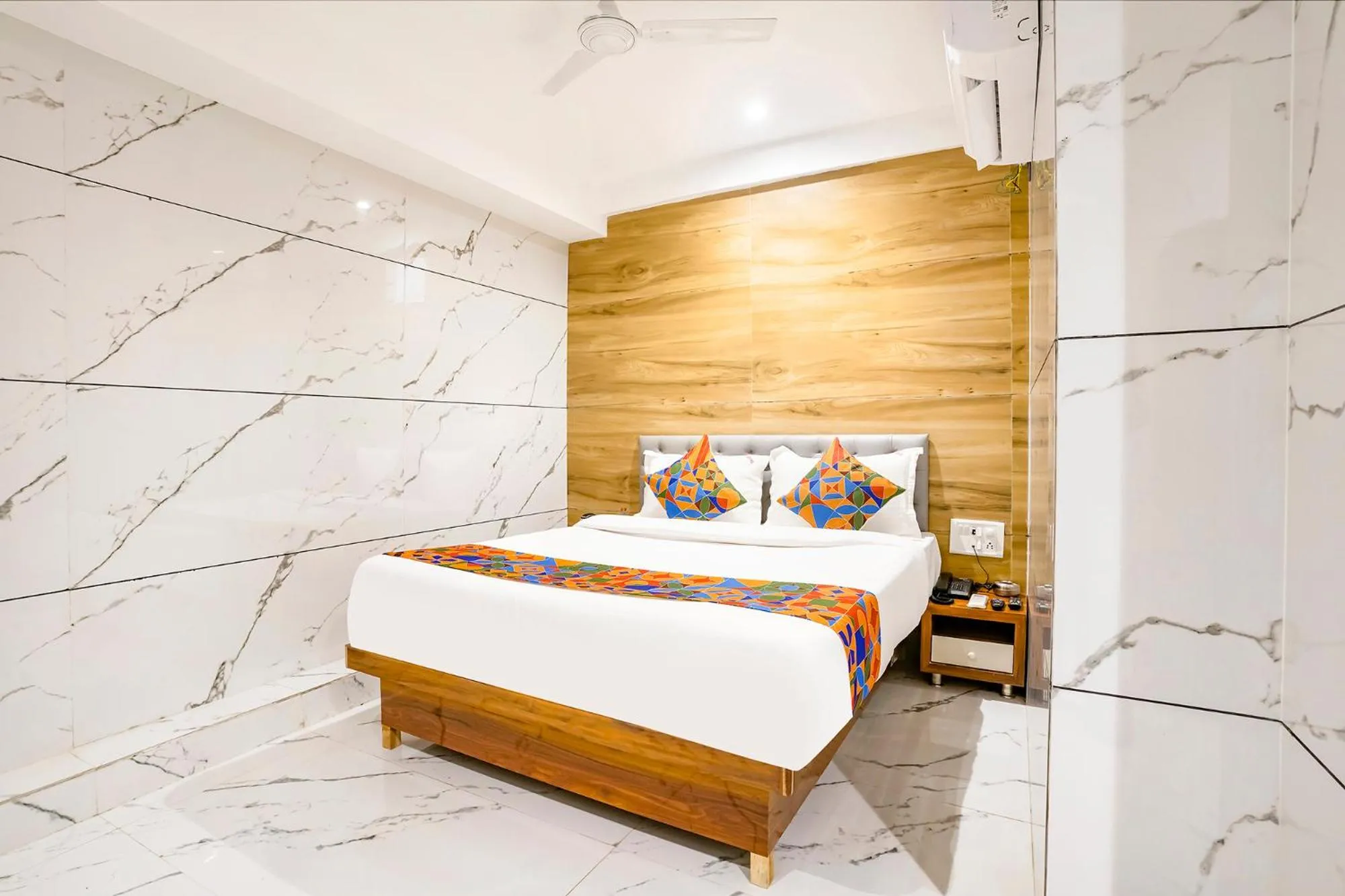 Bed in FabHotel Shubham Inn - Nr Jain Mandir, Bhandup West