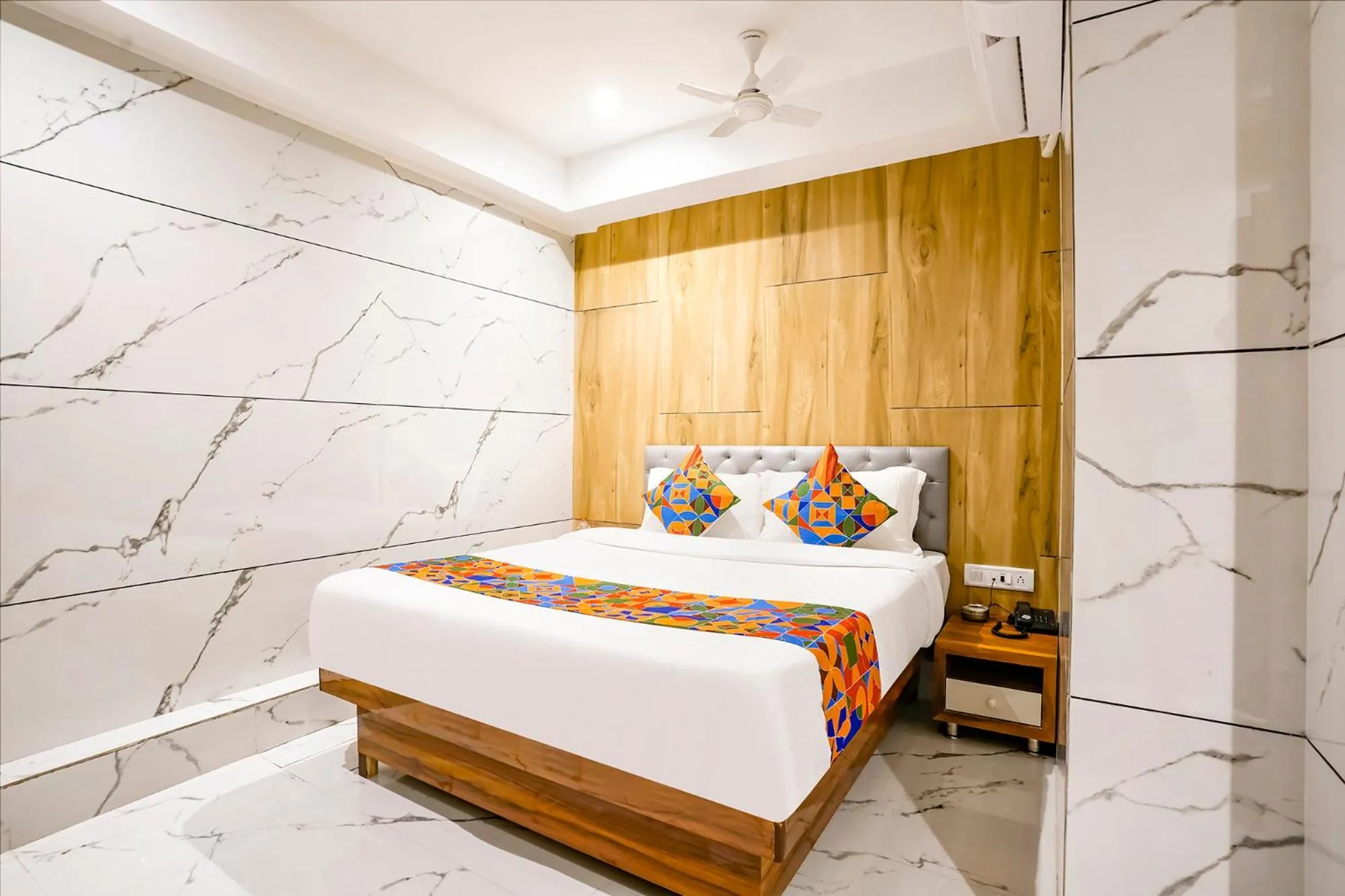 Bed in FabHotel Shubham Inn - Nr Jain Mandir, Bhandup West