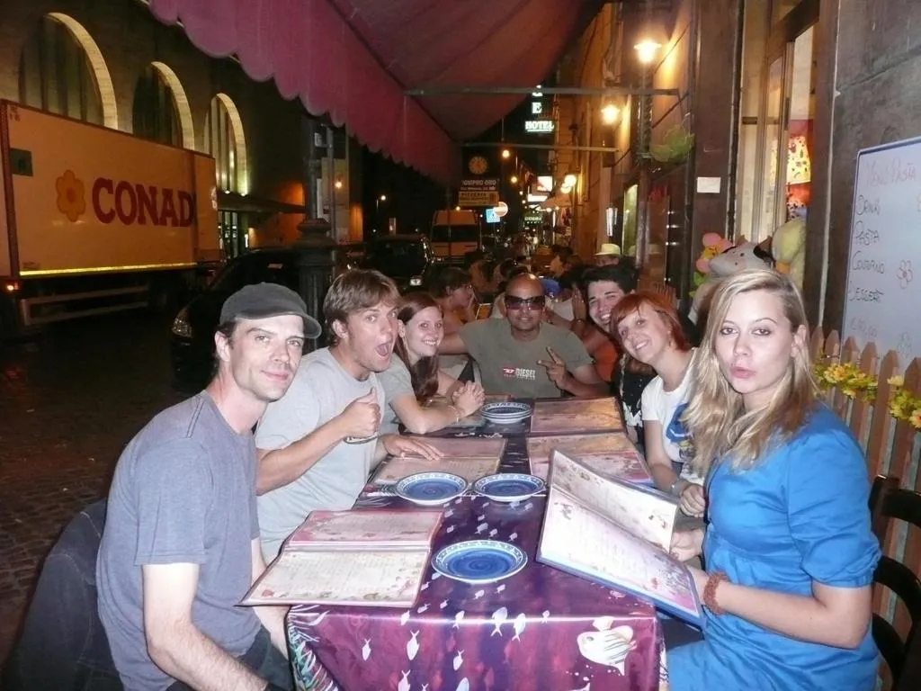 group of guests in Funny Palace Hostel