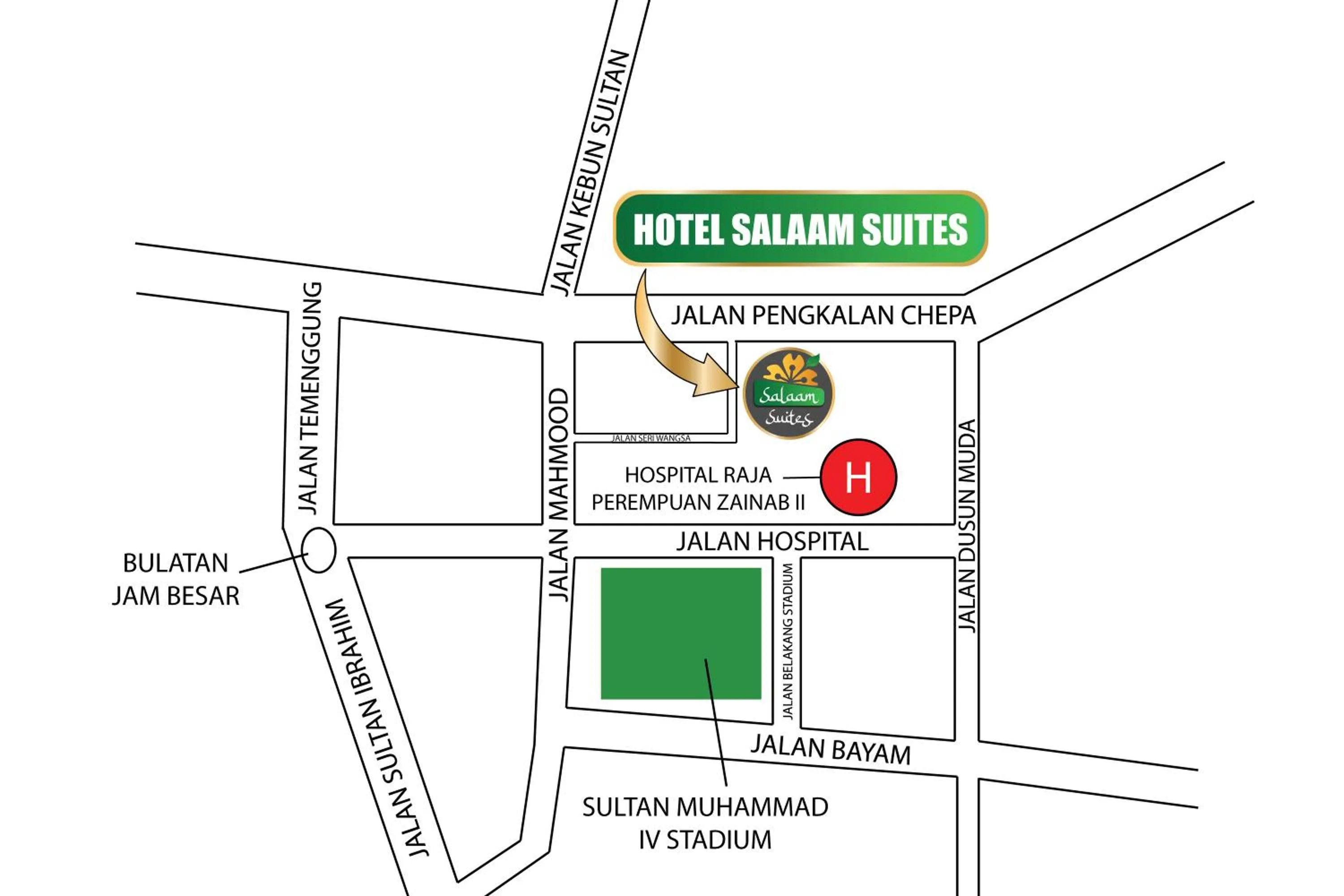 Location in Salaam Suites Hotel