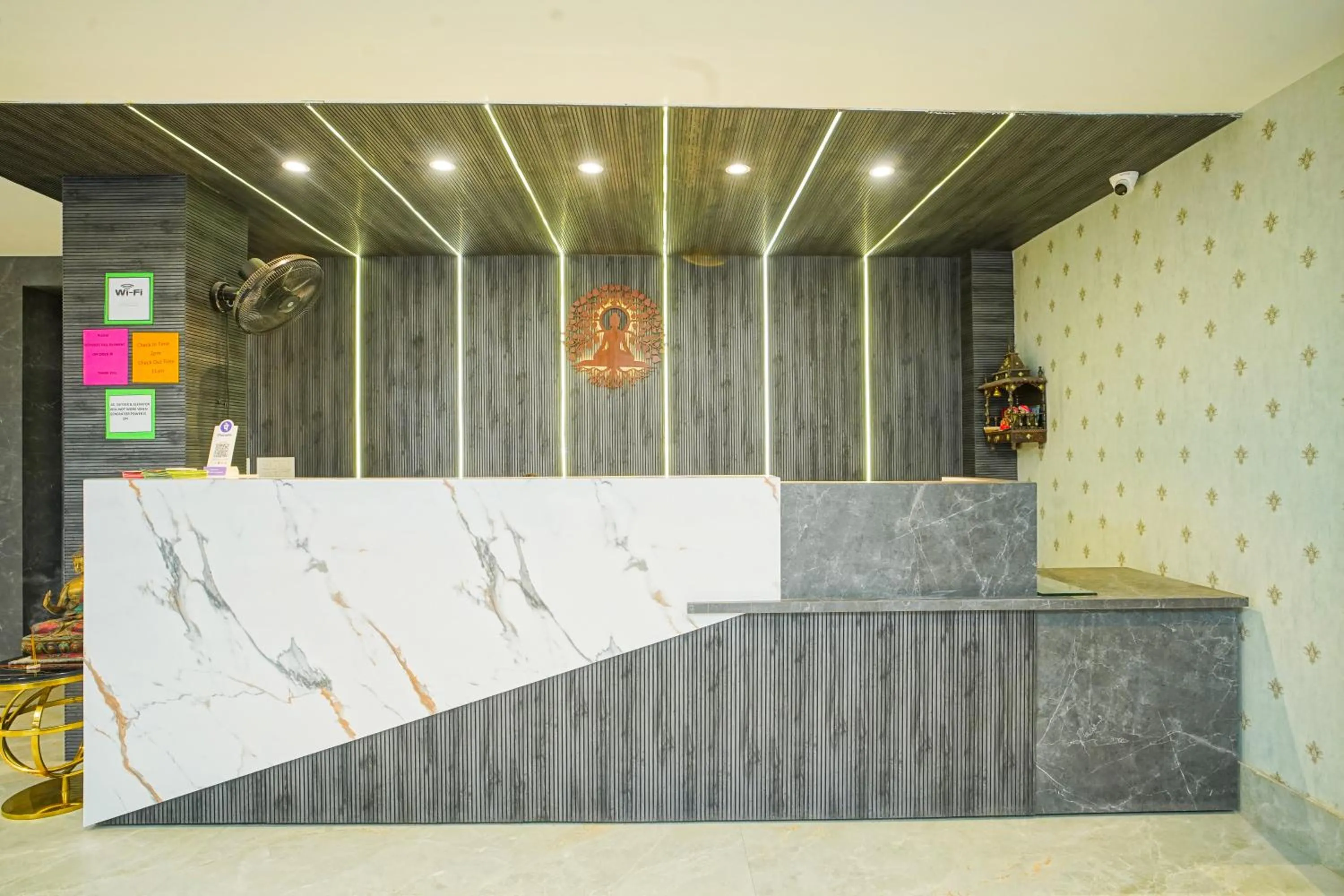 Lobby or reception in Hotel Nirvana Bliss, Behind Parmarth Niketan