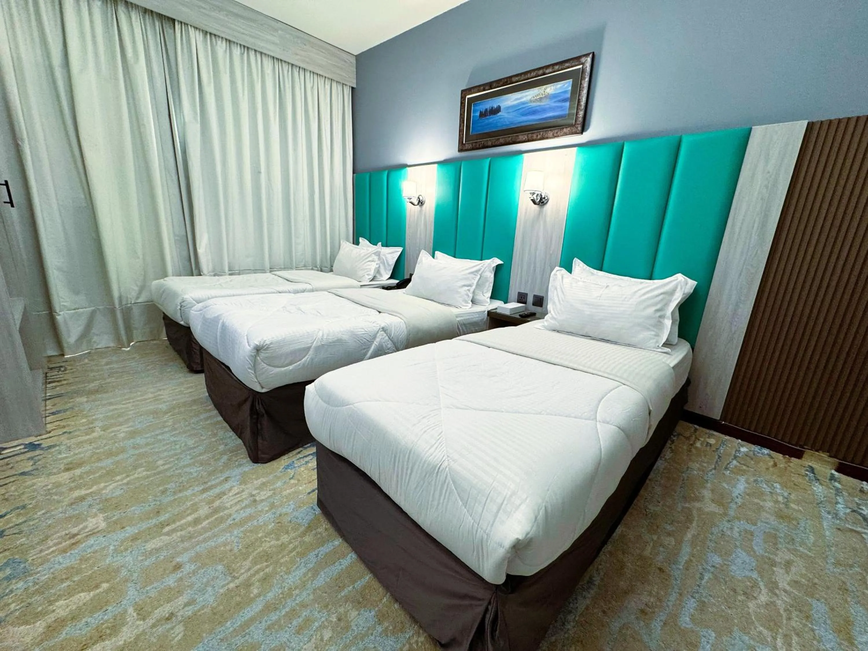 Bed in Hafez Hotel Apartments - Al Ras Metro Station