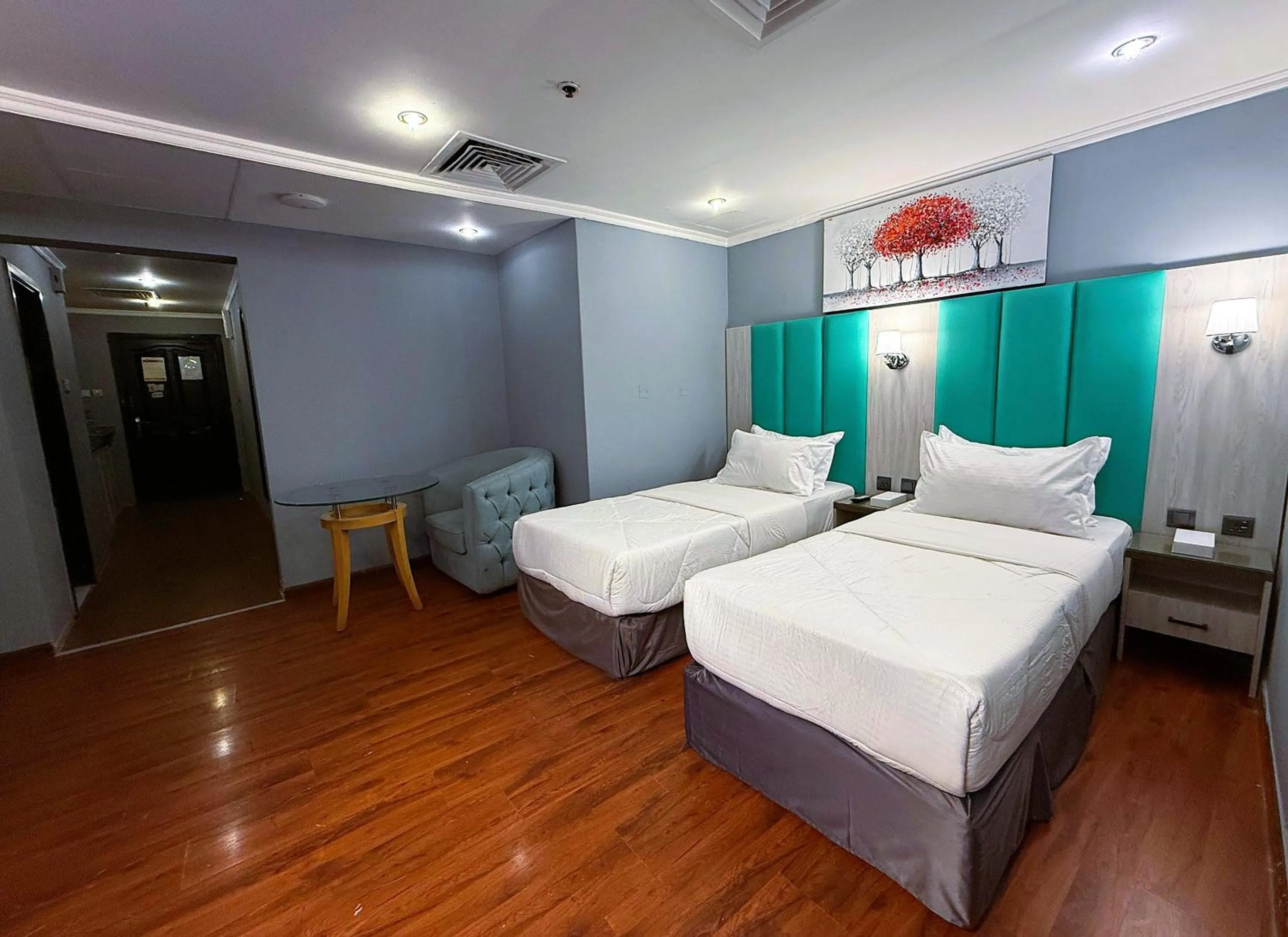 Bed in Hafez Hotel Apartments - Al Ras Metro Station