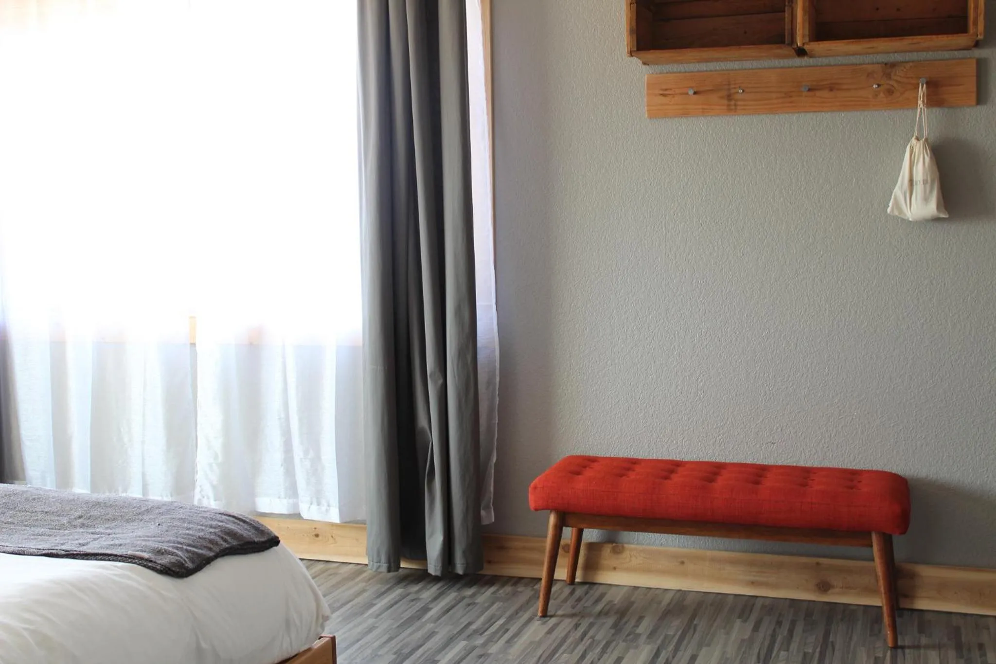 Decorative detail, Bed in Adrift Hotel