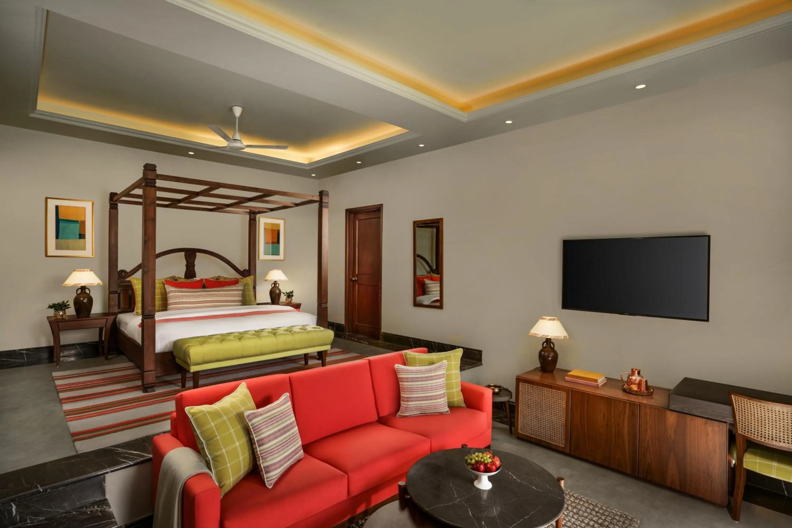 Bed in Anand Kashi by the Ganges Rishikesh - IHCL Seleqtions