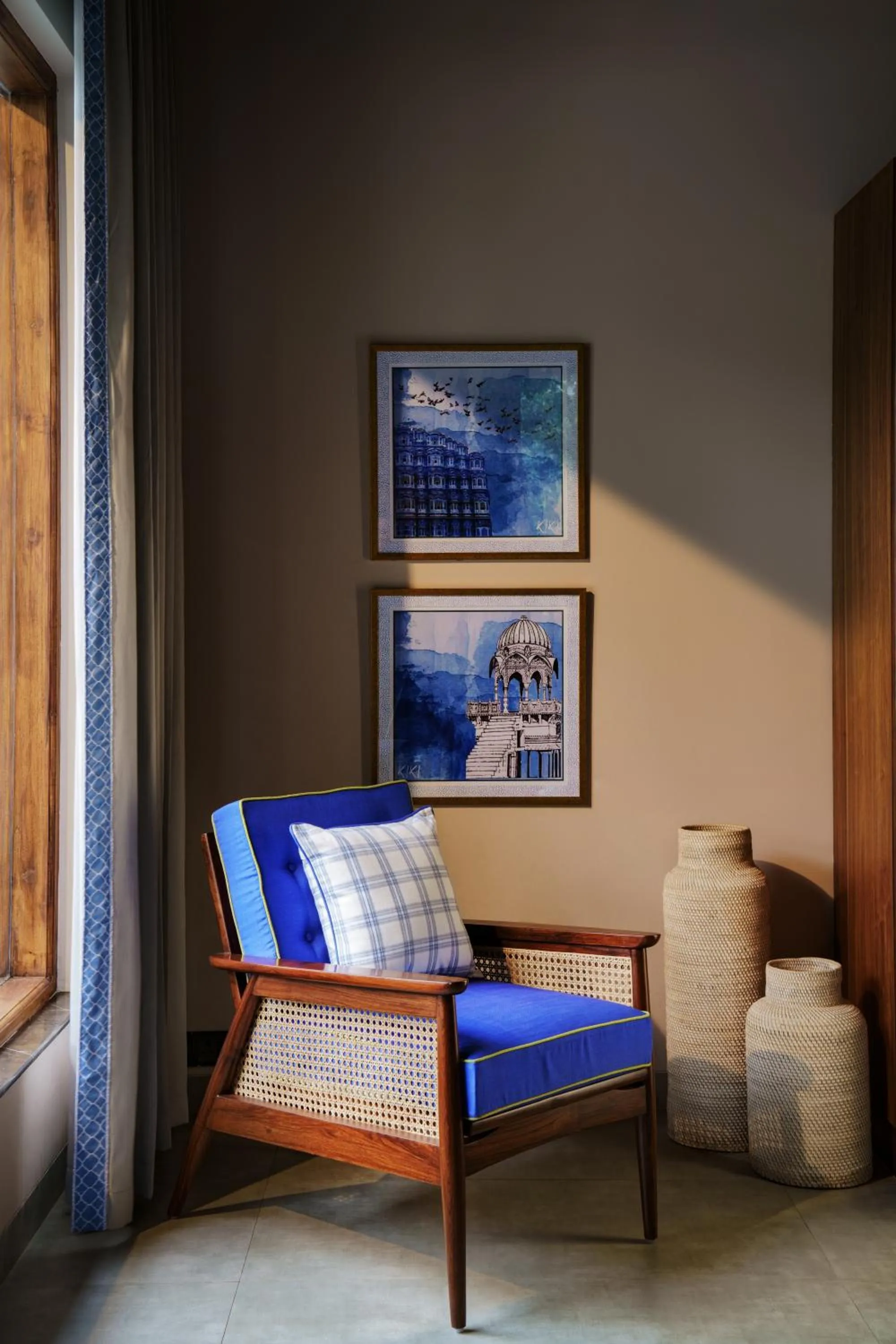 Seating area in Anand Kashi by the Ganges Rishikesh - IHCL Seleqtions