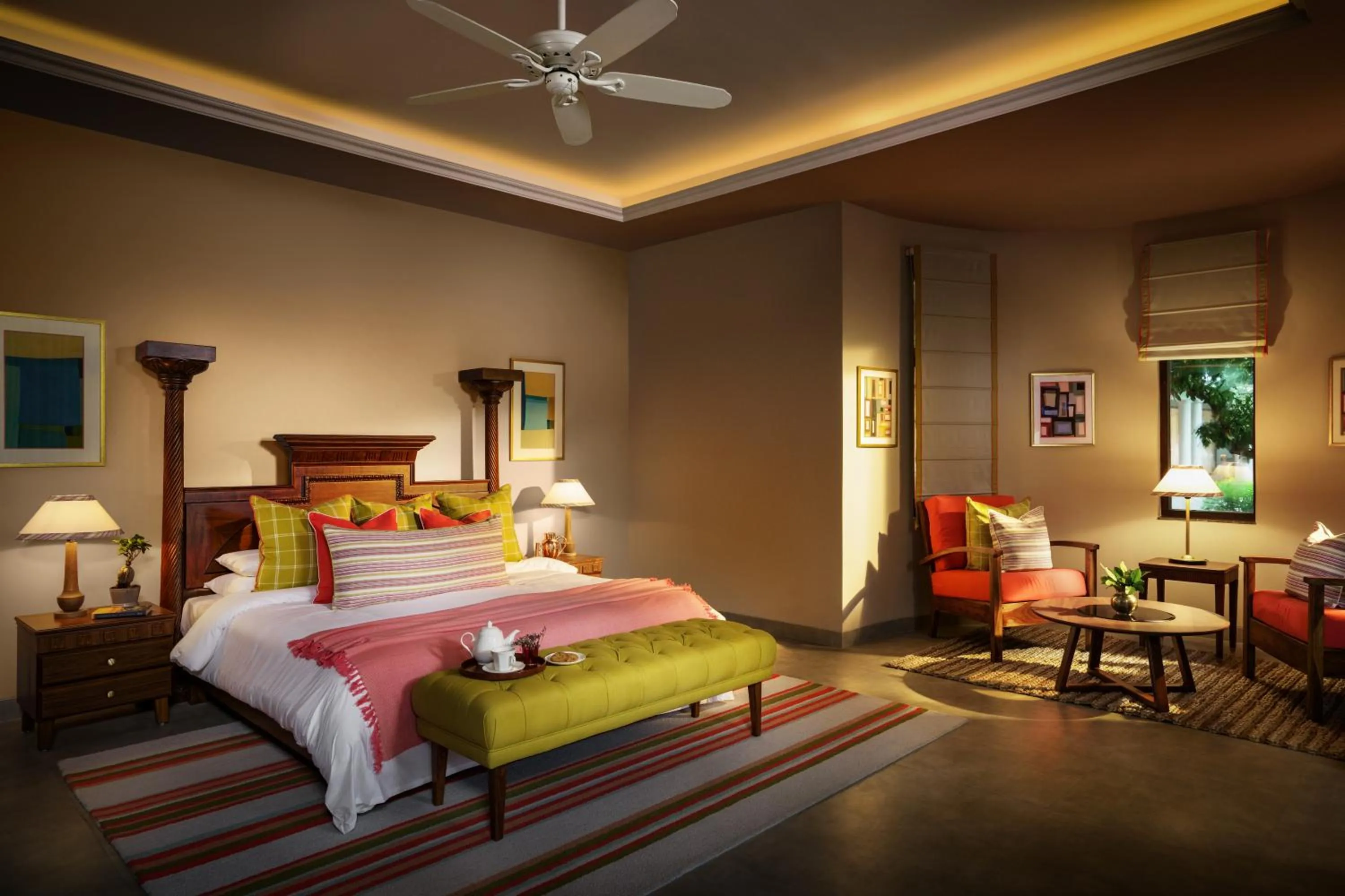 Bed in Anand Kashi by the Ganges Rishikesh - IHCL Seleqtions