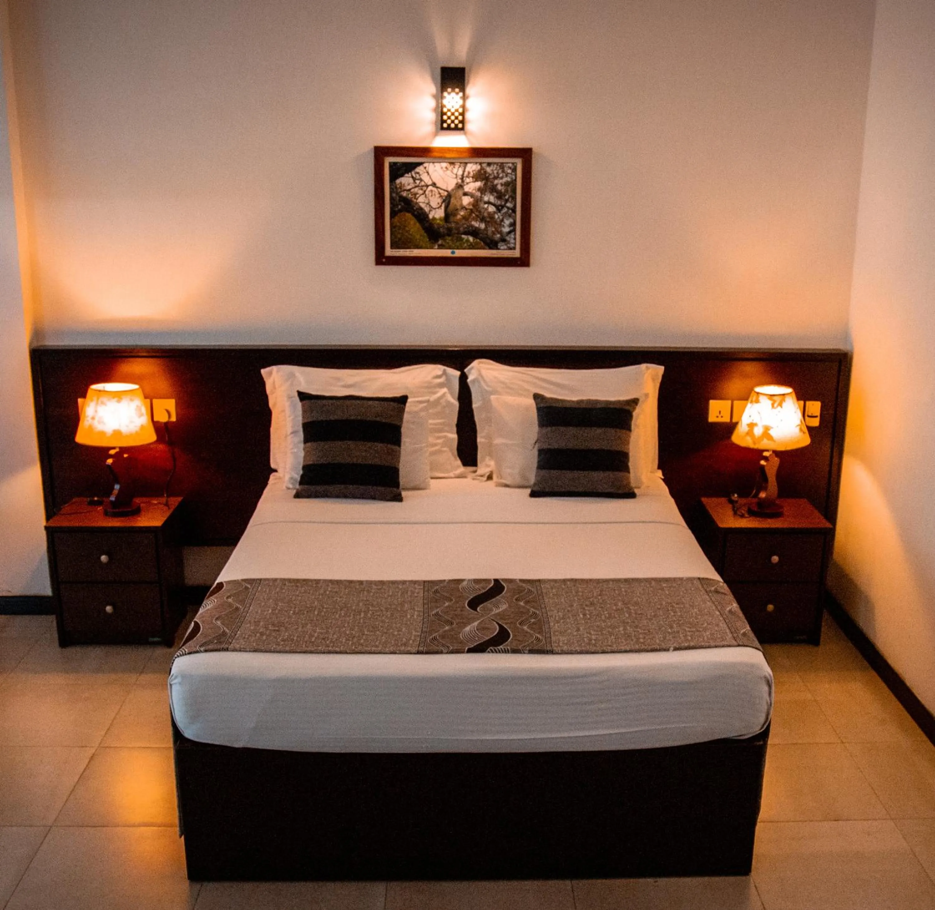 Bed in Riverside Inn Fuji