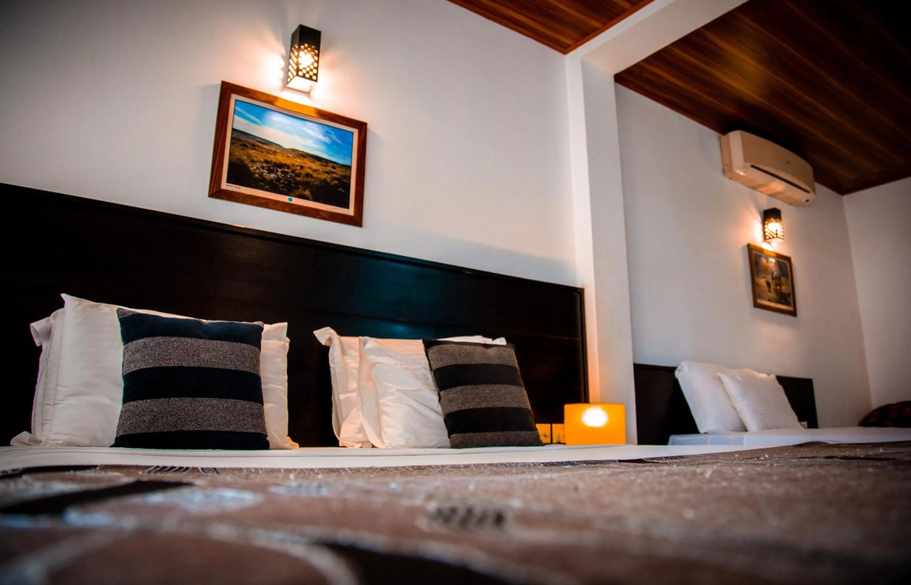 Bed in Riverside Inn Fuji