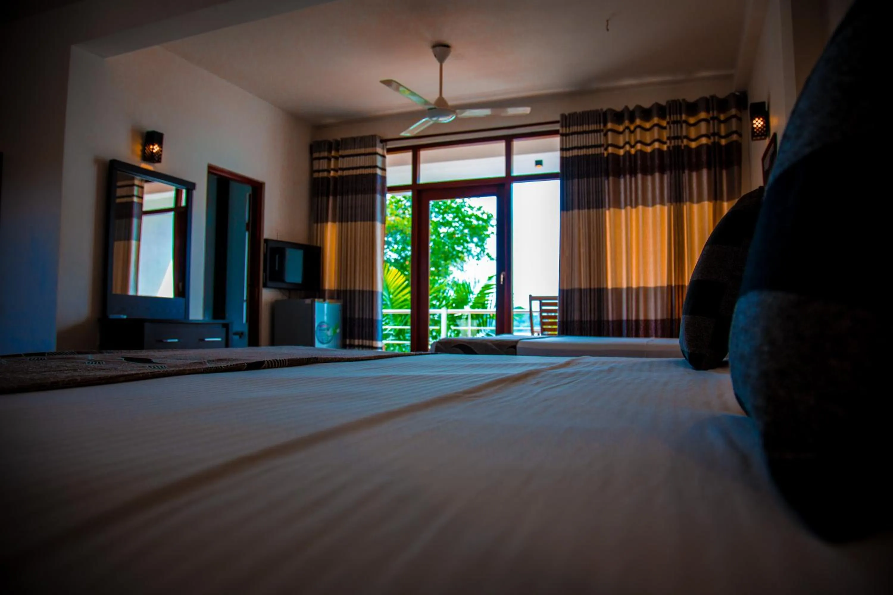 Bed in Riverside Inn Fuji