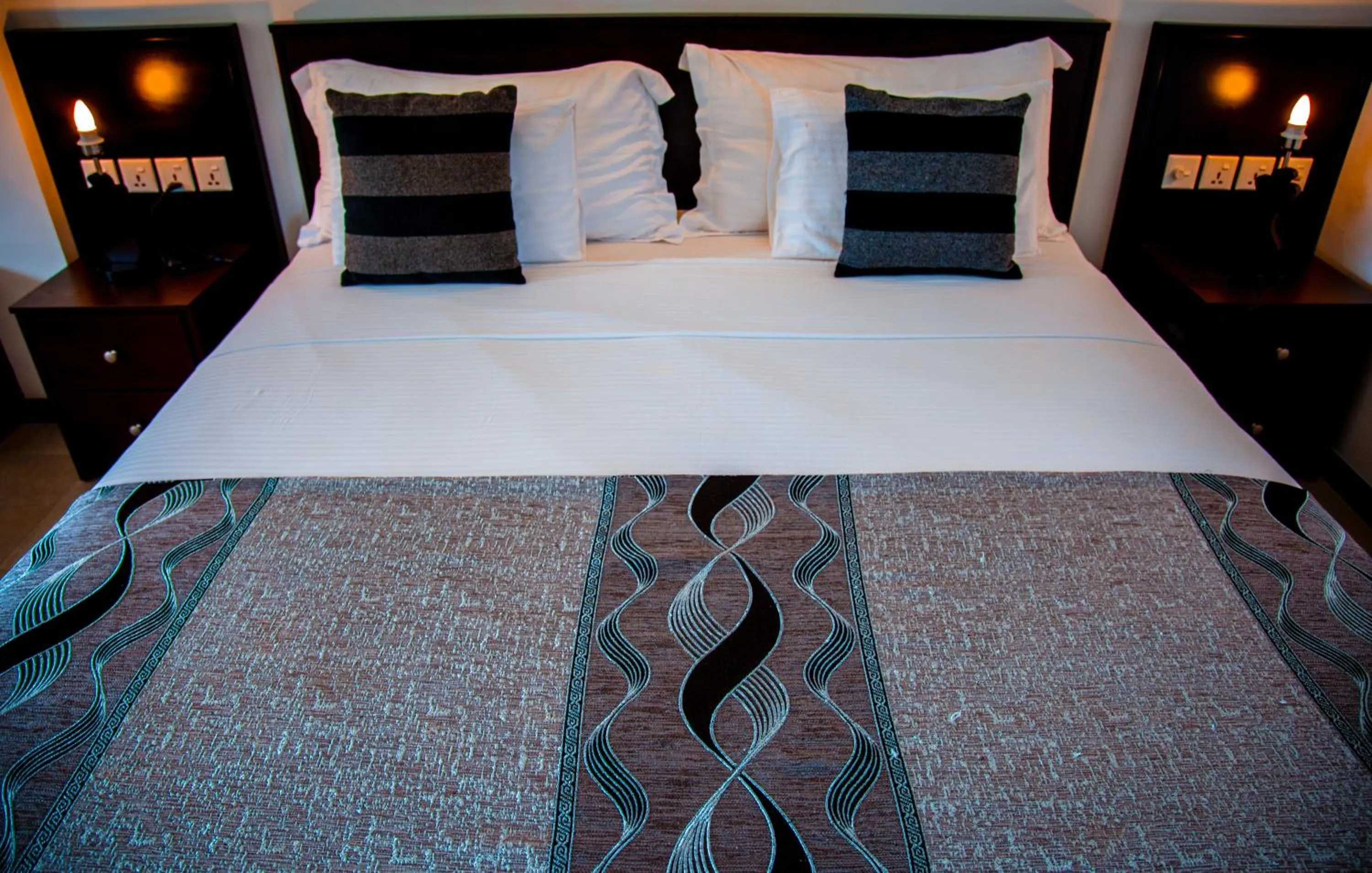 Bed in Riverside Inn Fuji