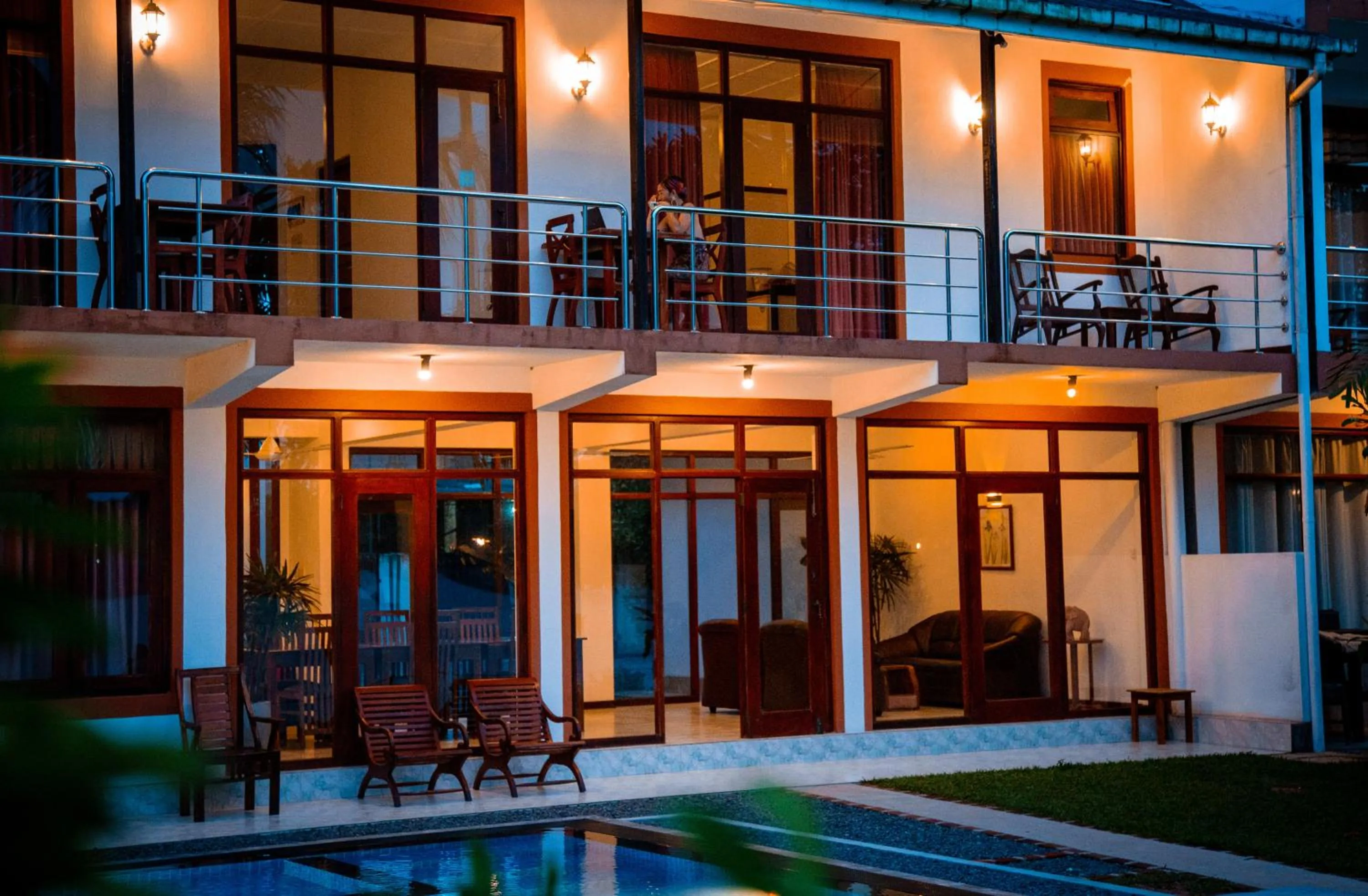 Balcony/Terrace in Riverside Inn Fuji