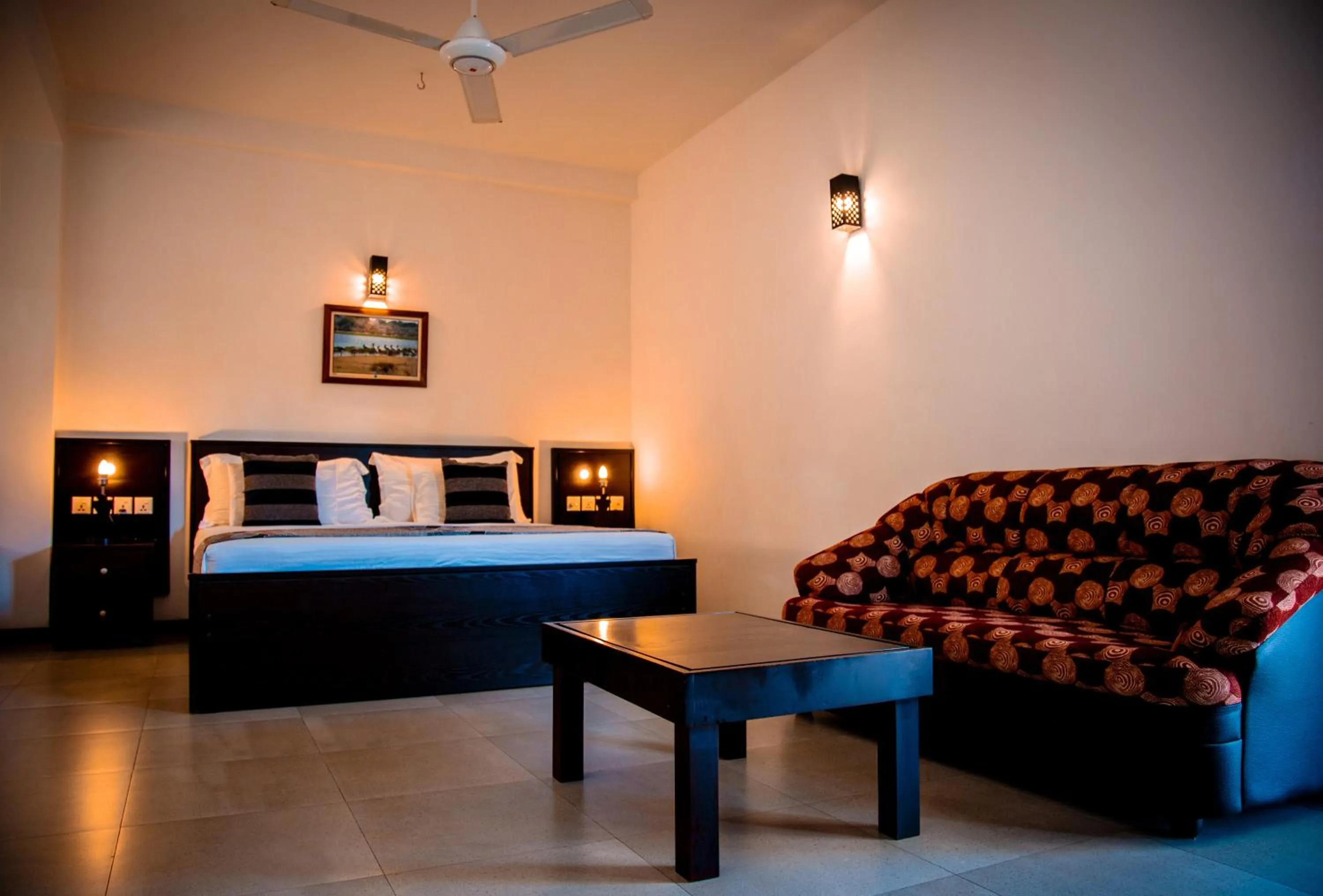 Bed in Riverside Inn Fuji