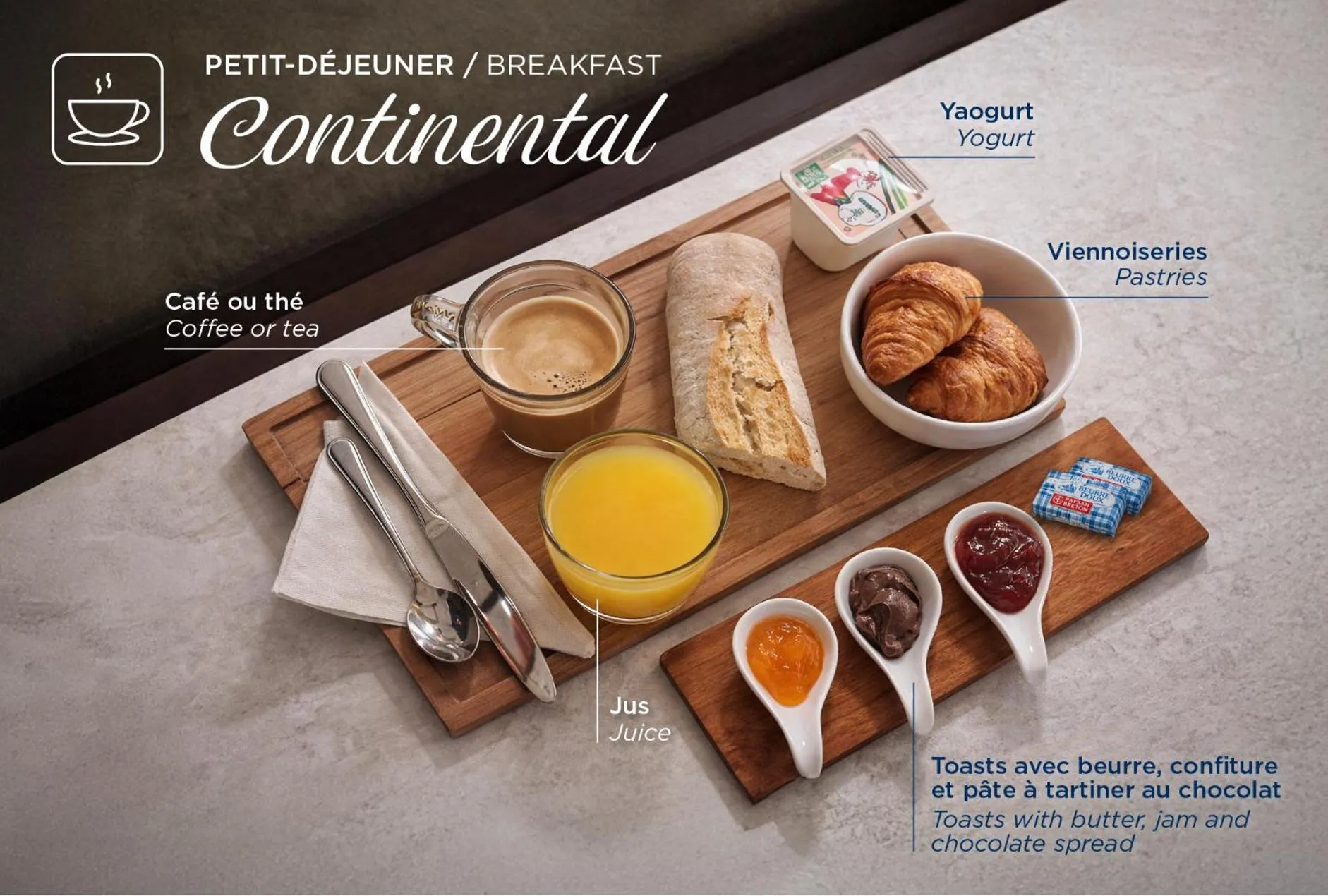 Continental breakfast in Crisol Mozart