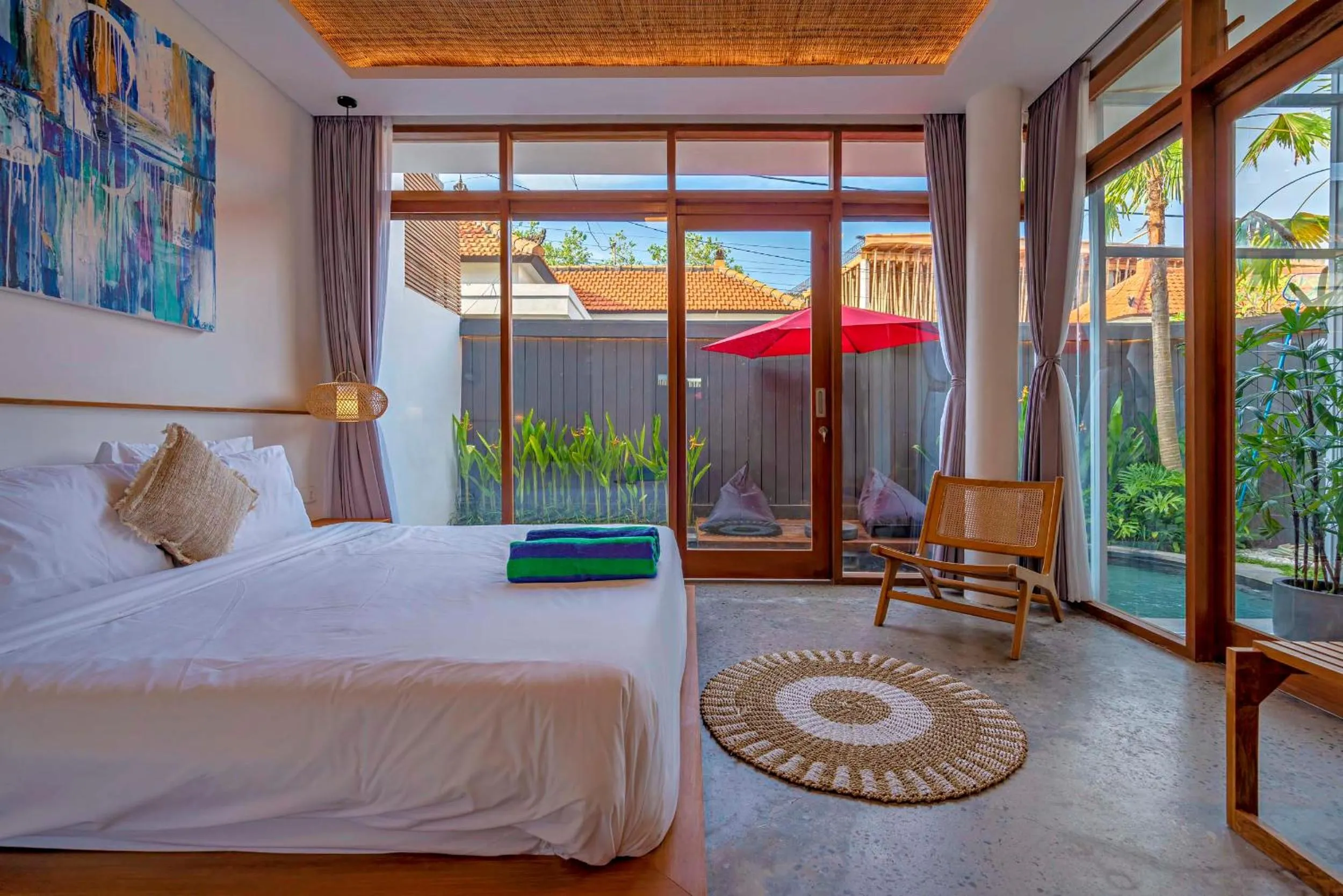 Bed in Villa Kemiri - Canggu near Batu Bolong Beach