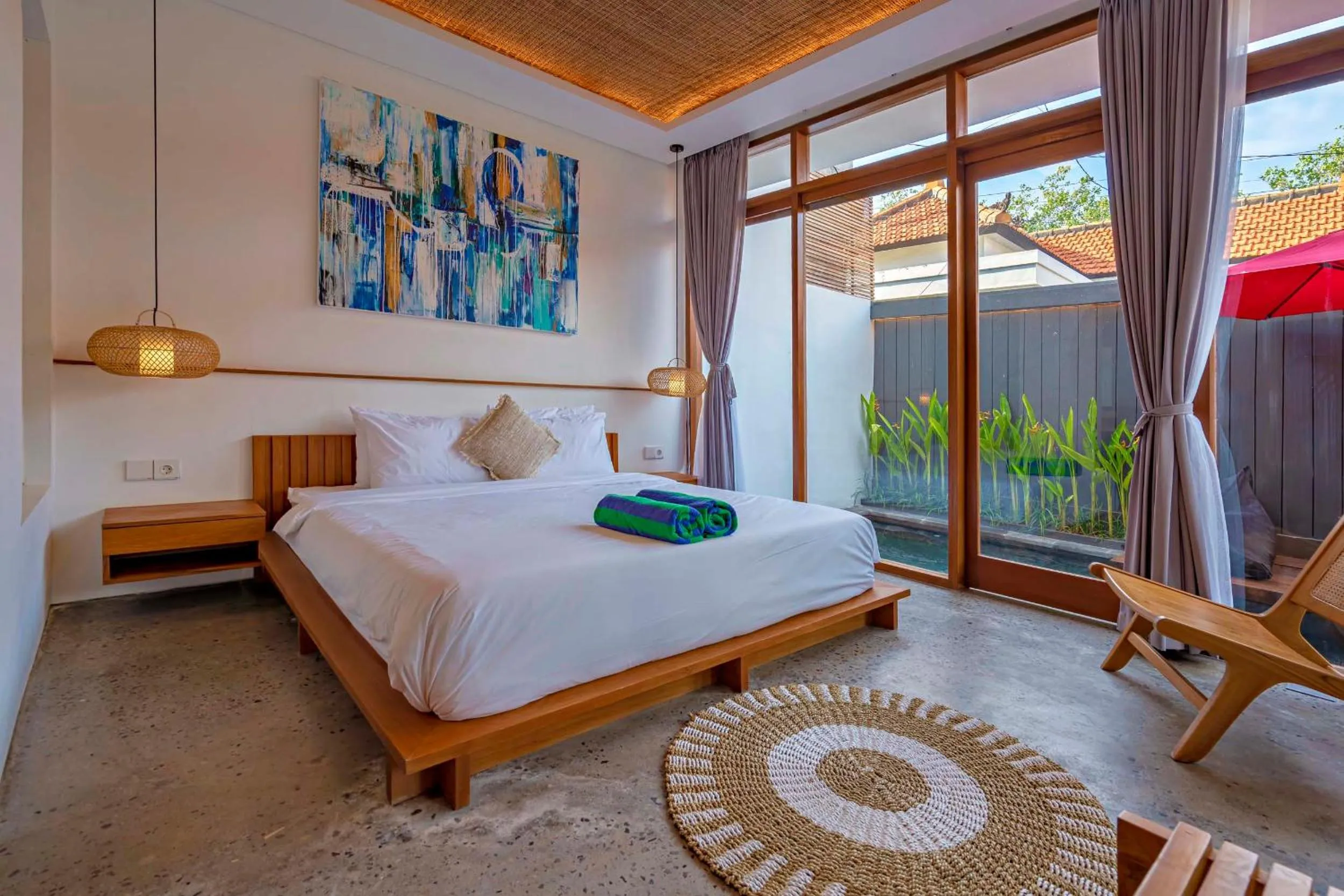 Bed in Villa Kemiri - Canggu near Batu Bolong Beach