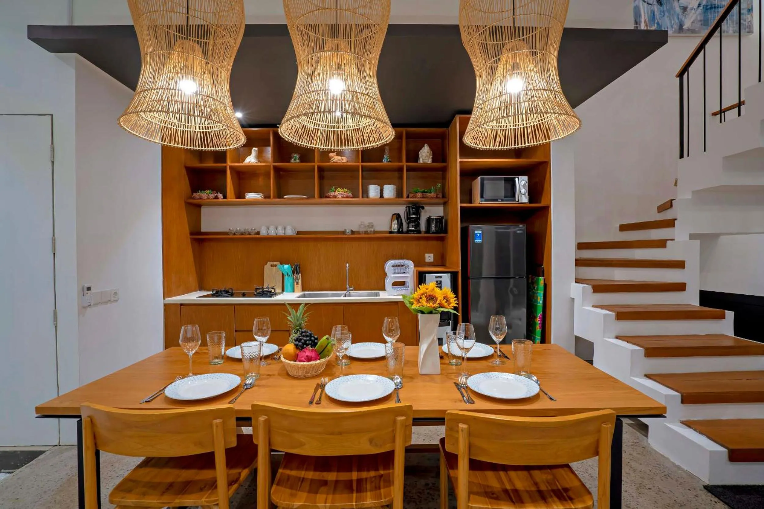 Kitchen or kitchenette in Villa Kemiri - Canggu near Batu Bolong Beach