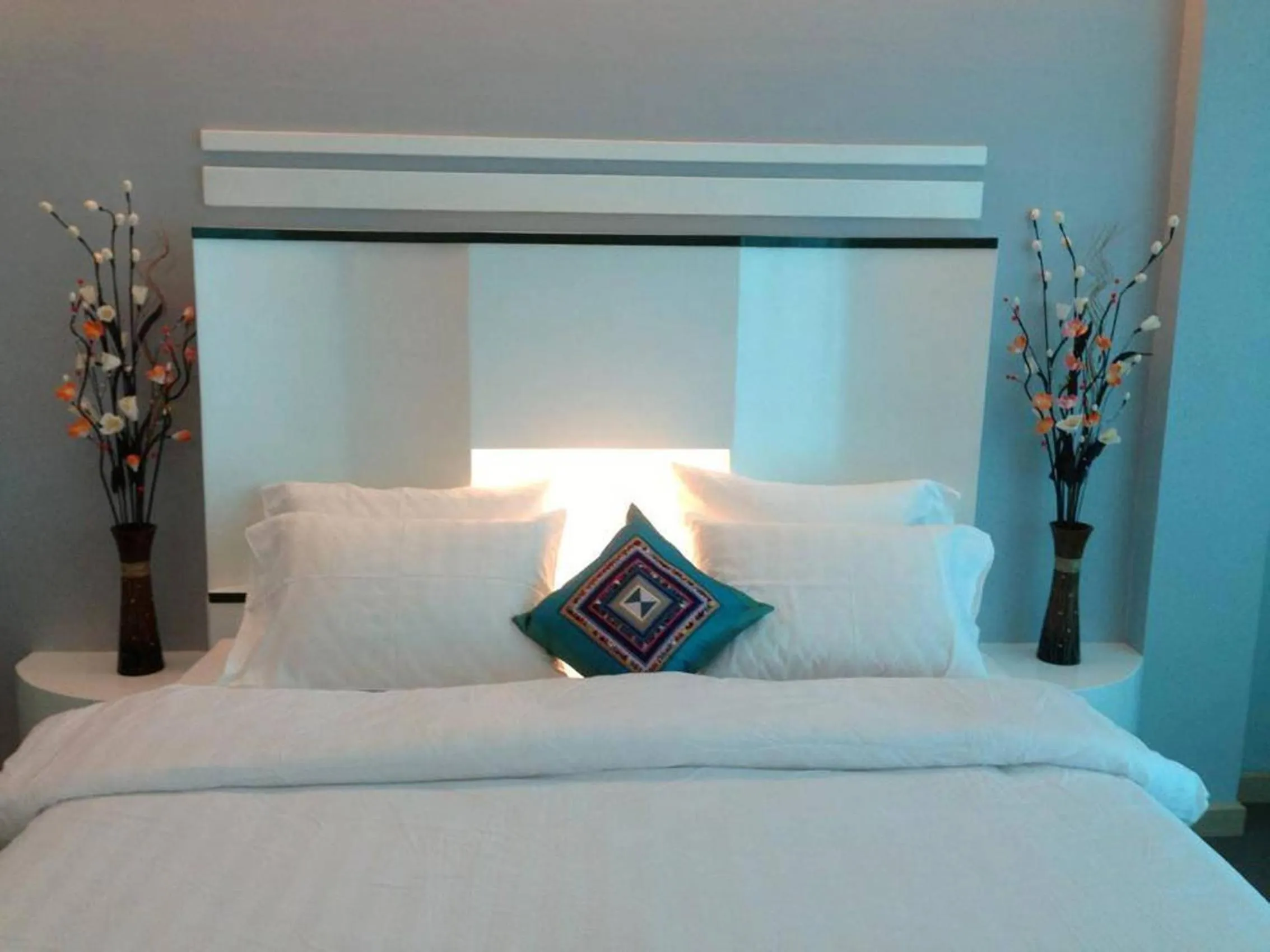 Bed in Saranya River House สรัญญาริเวอร์เฮาส์