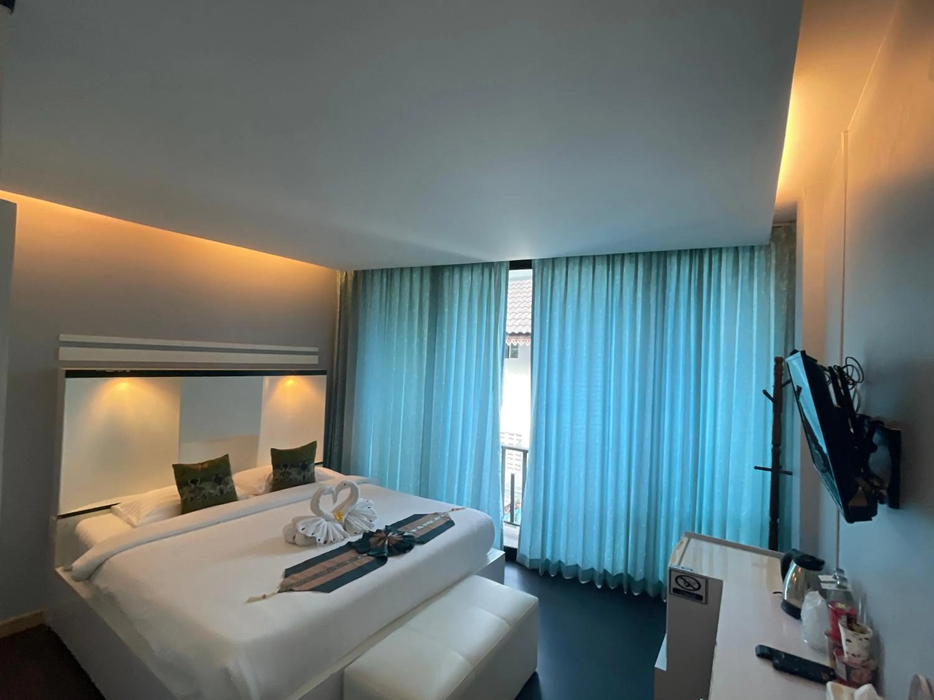 Bed in Saranya River House สรัญญาริเวอร์เฮาส์