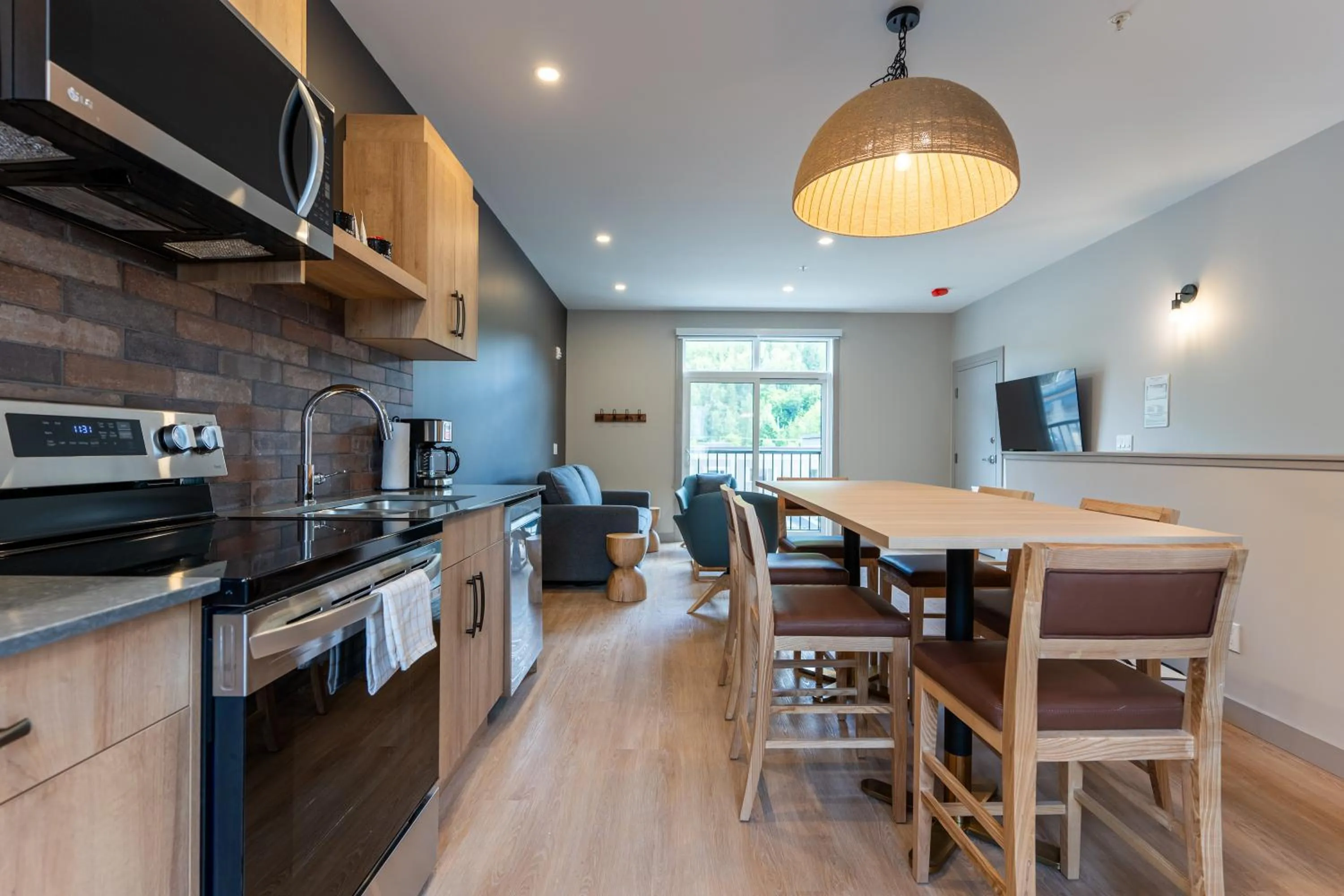 Living room in Basecamp Suites Revelstoke