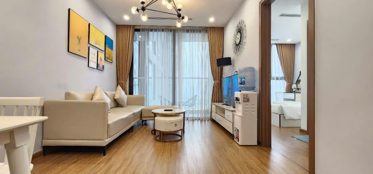 Living room, Bed in Vinhomes Skylake