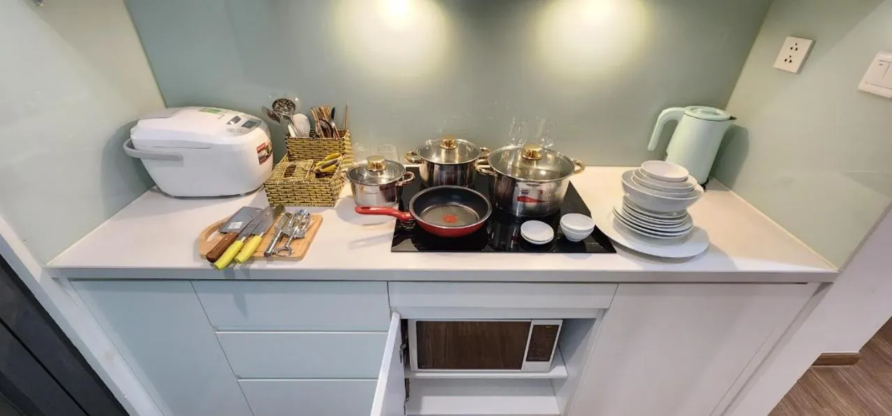 Kitchen or kitchenette in Vinhomes Skylake