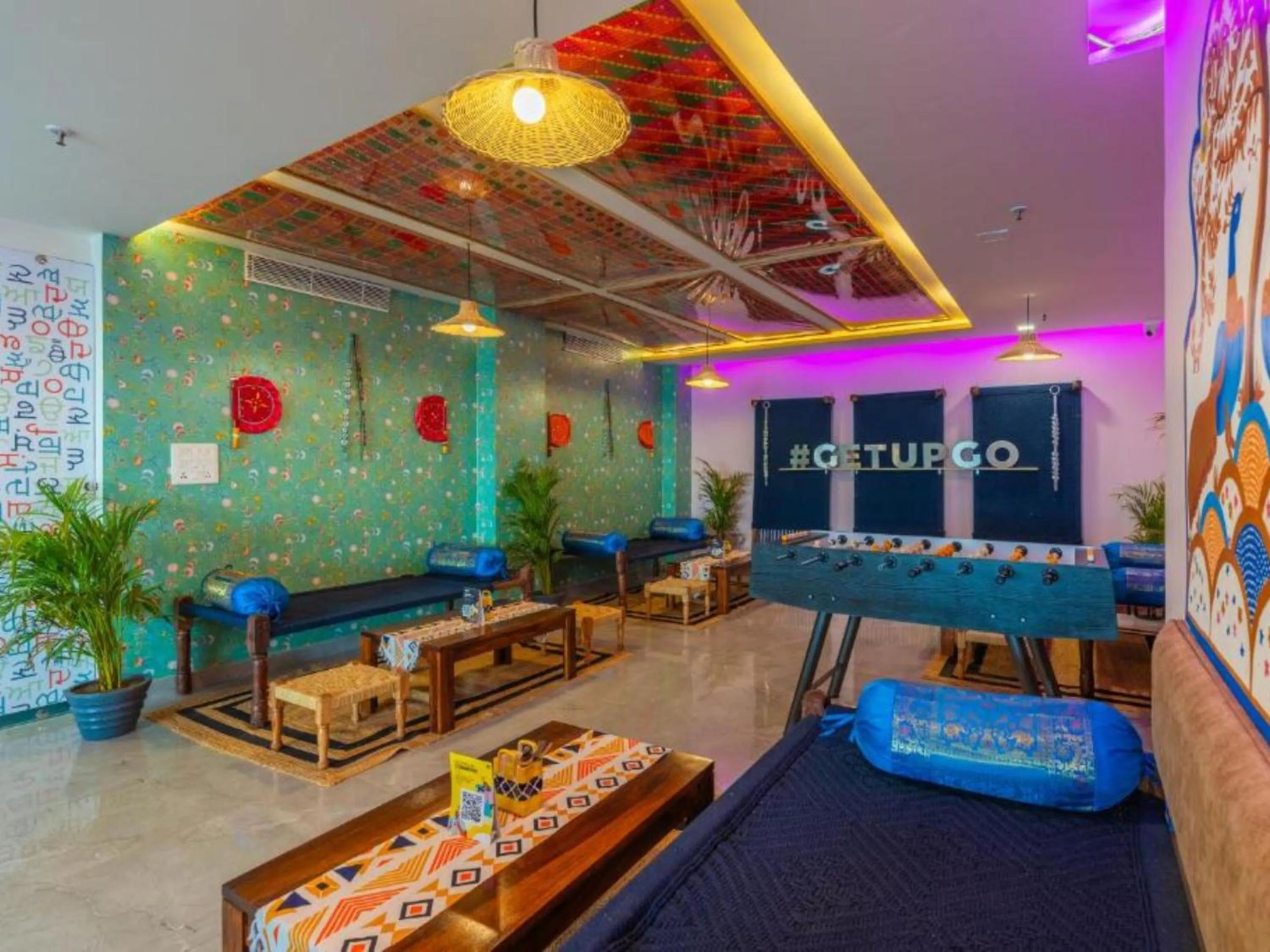 Living room in The Hosteller Amritsar, Near Golden Temple