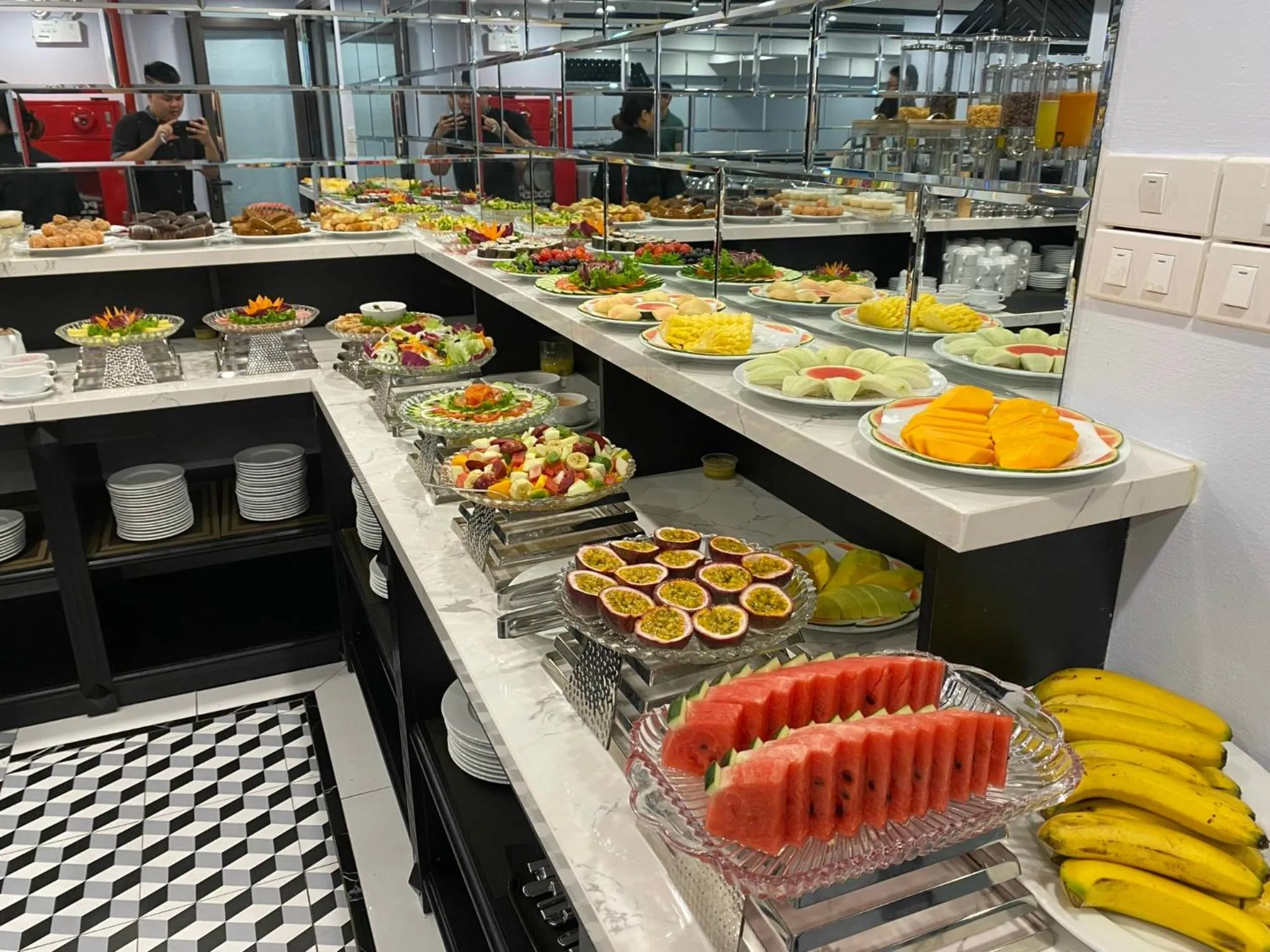 Buffet breakfast in Aquarius Premium Hotel