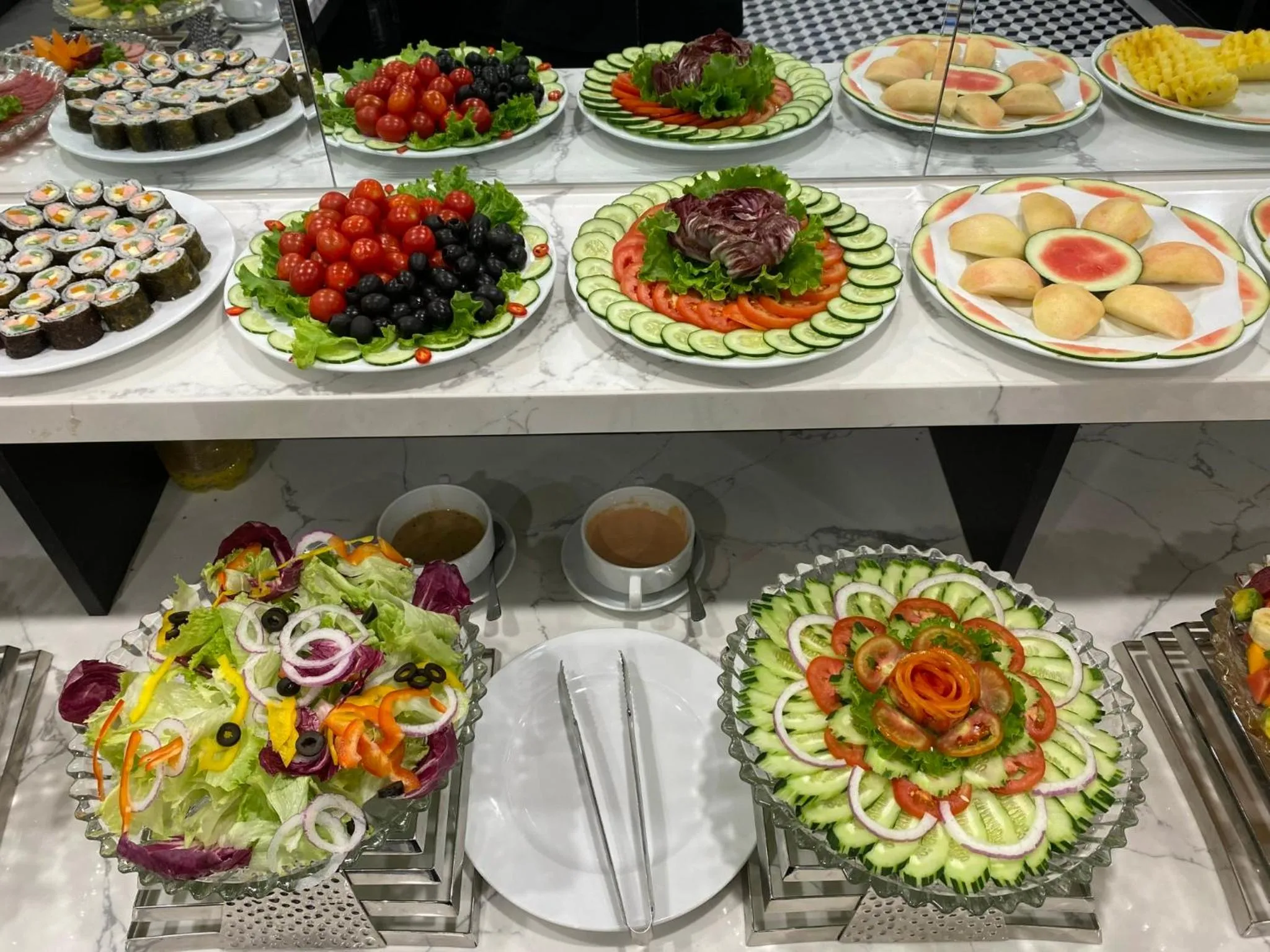 Buffet breakfast in Aquarius Premium Hotel