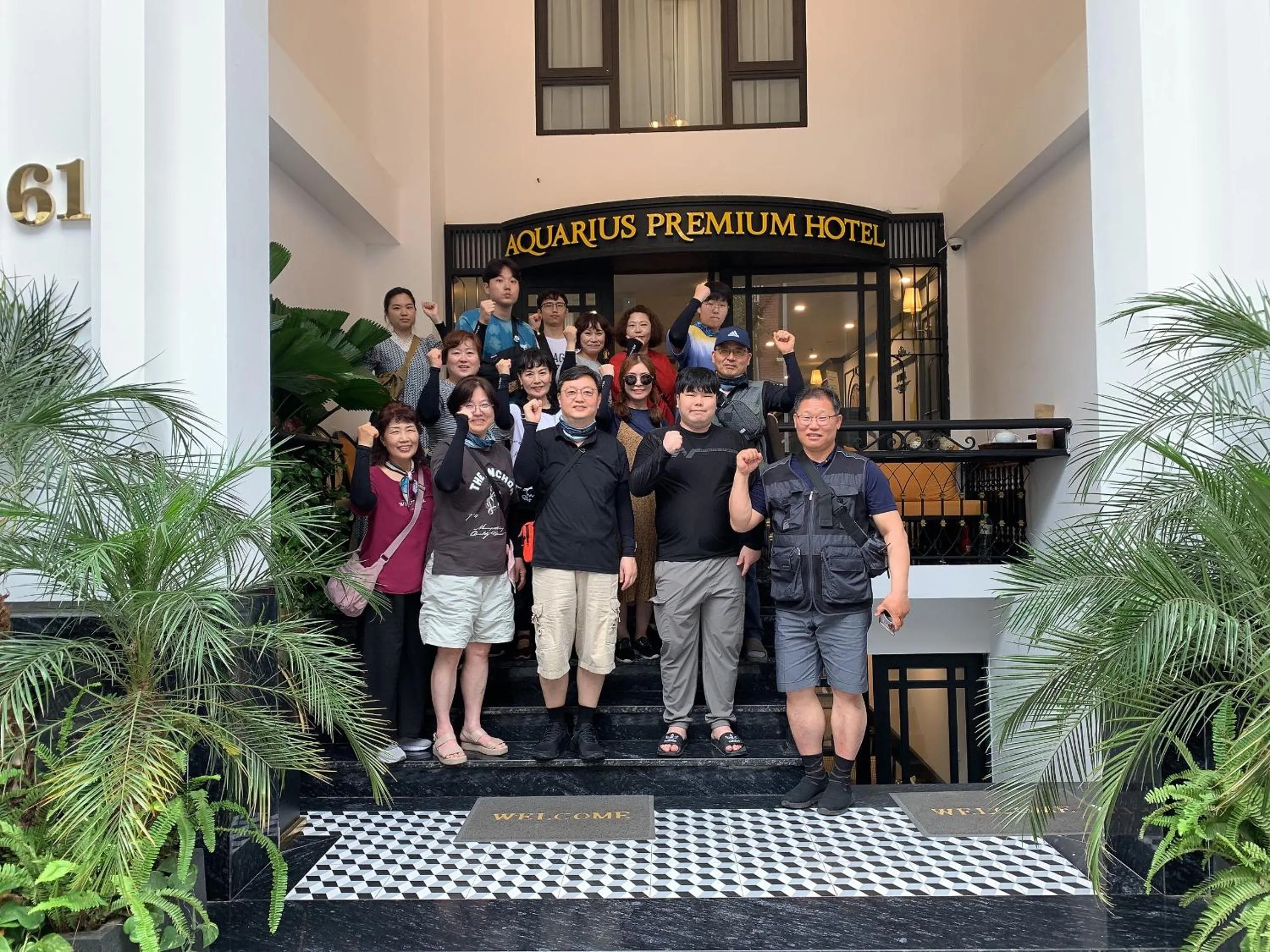 group of guests in Aquarius Premium Hotel