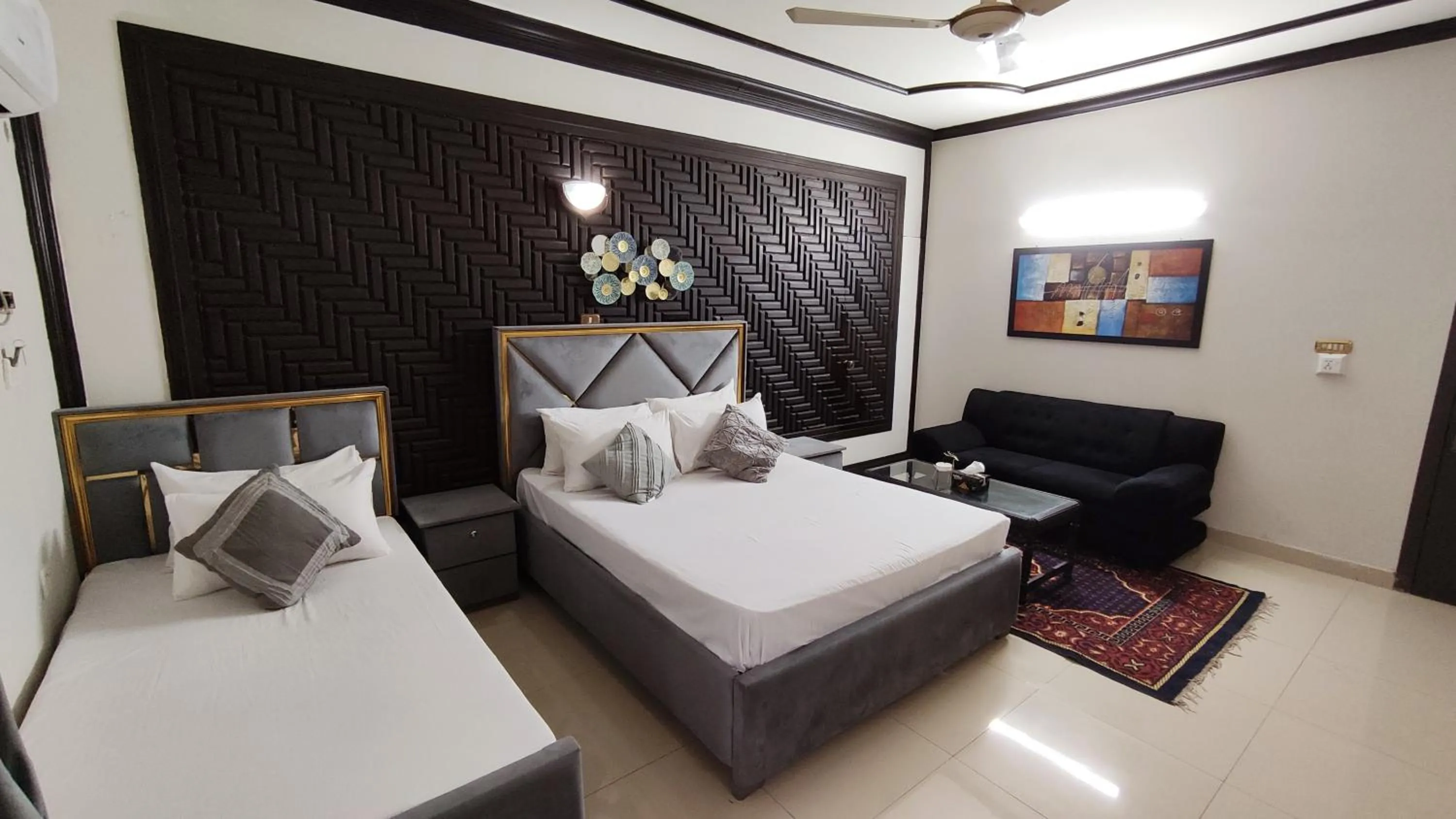 Bed in Aleph Islamabad Guest House