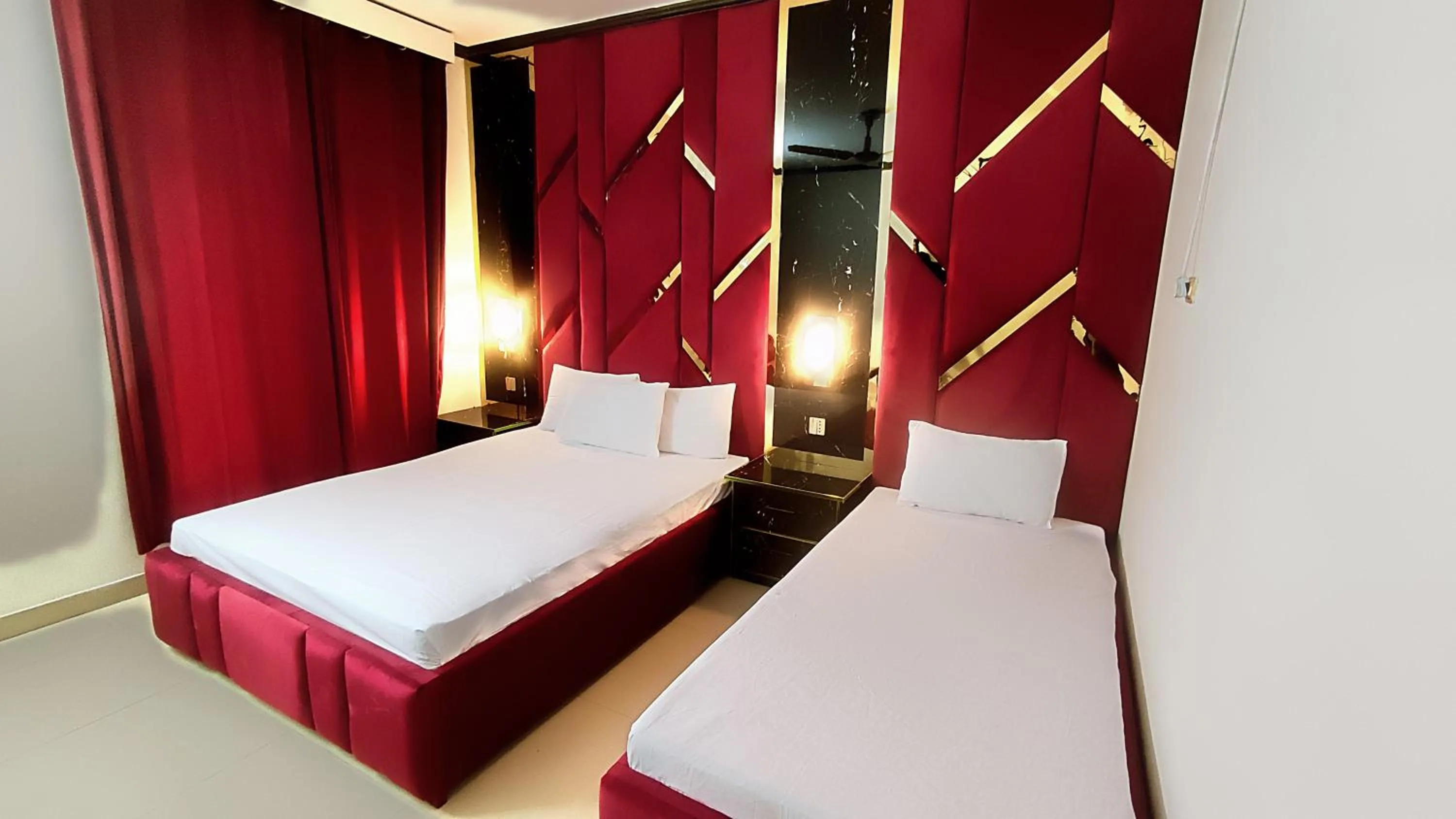 Bed in Aleph Islamabad Guest House