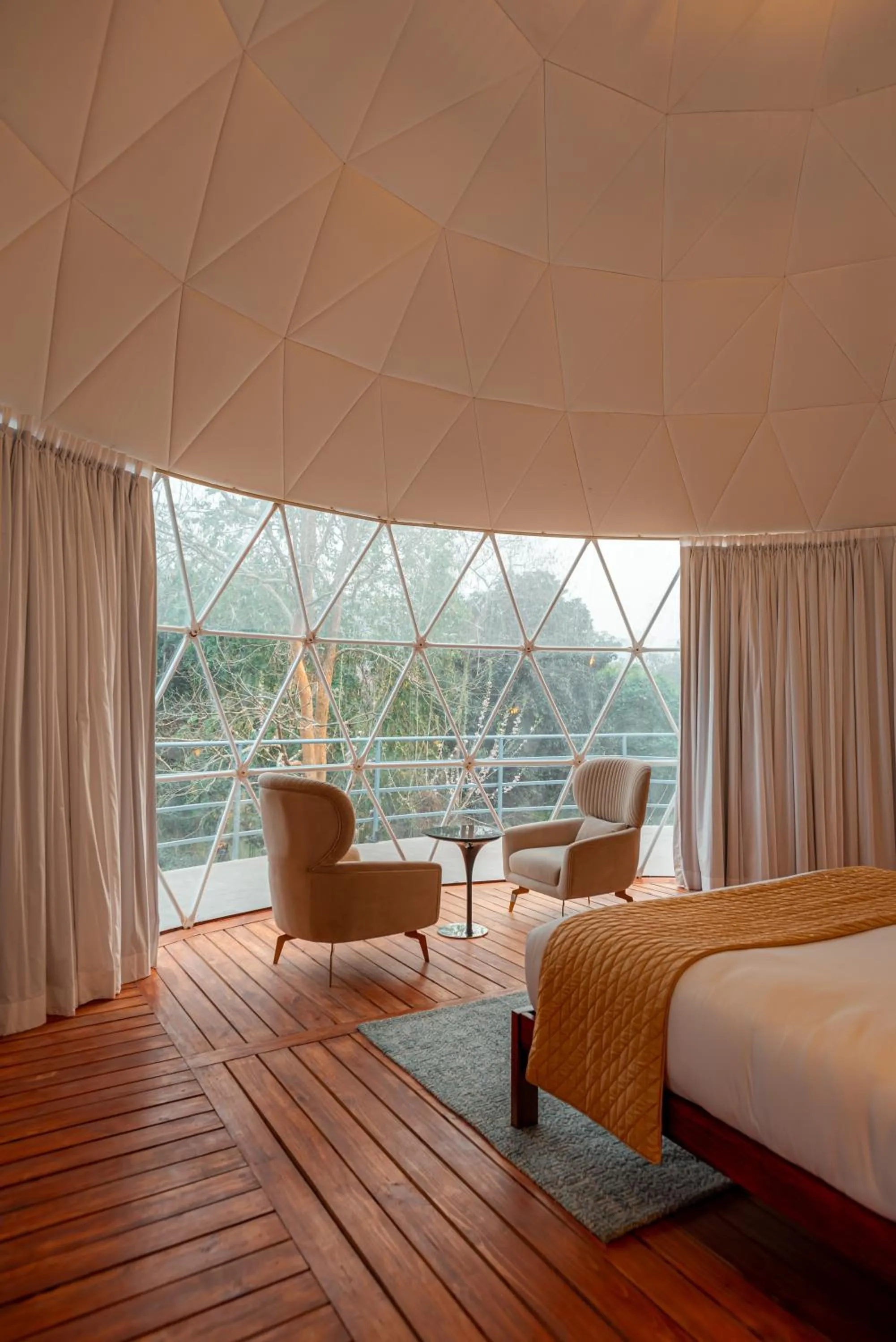 Seating area, Bed in Vaani Greens Wildlife Resort, Kaziranga